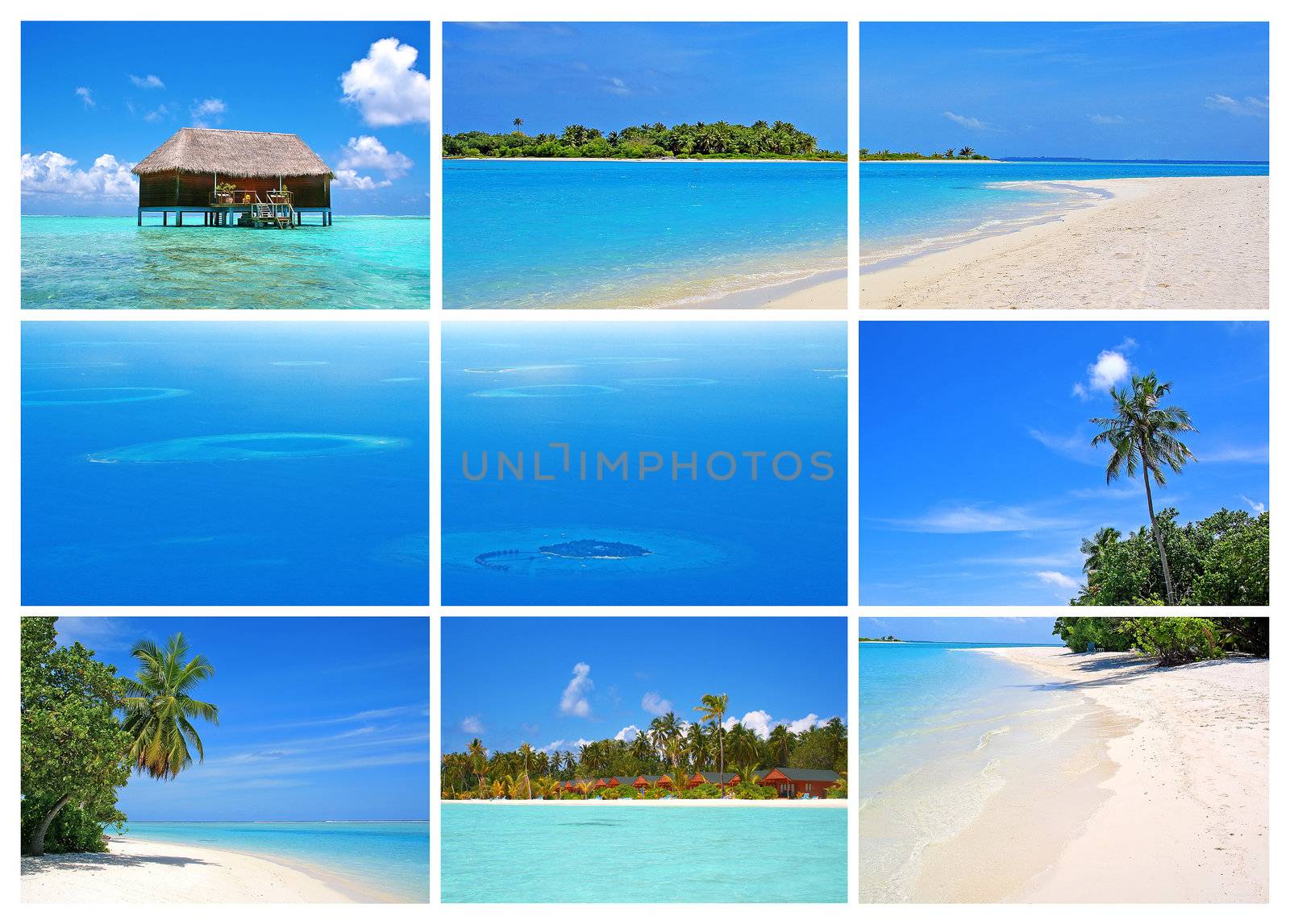 Collection of beach pictures from Meeru island, Maldives