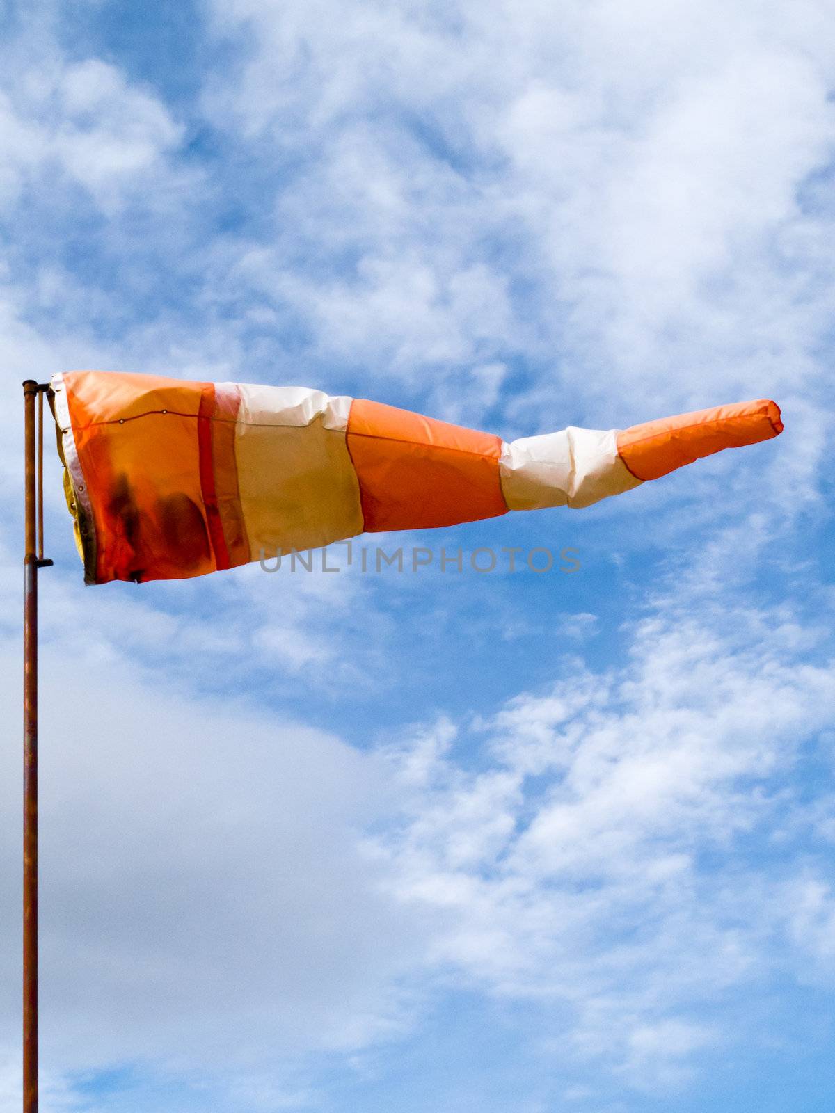 Full wind cone weather vane on windy day by PiLens