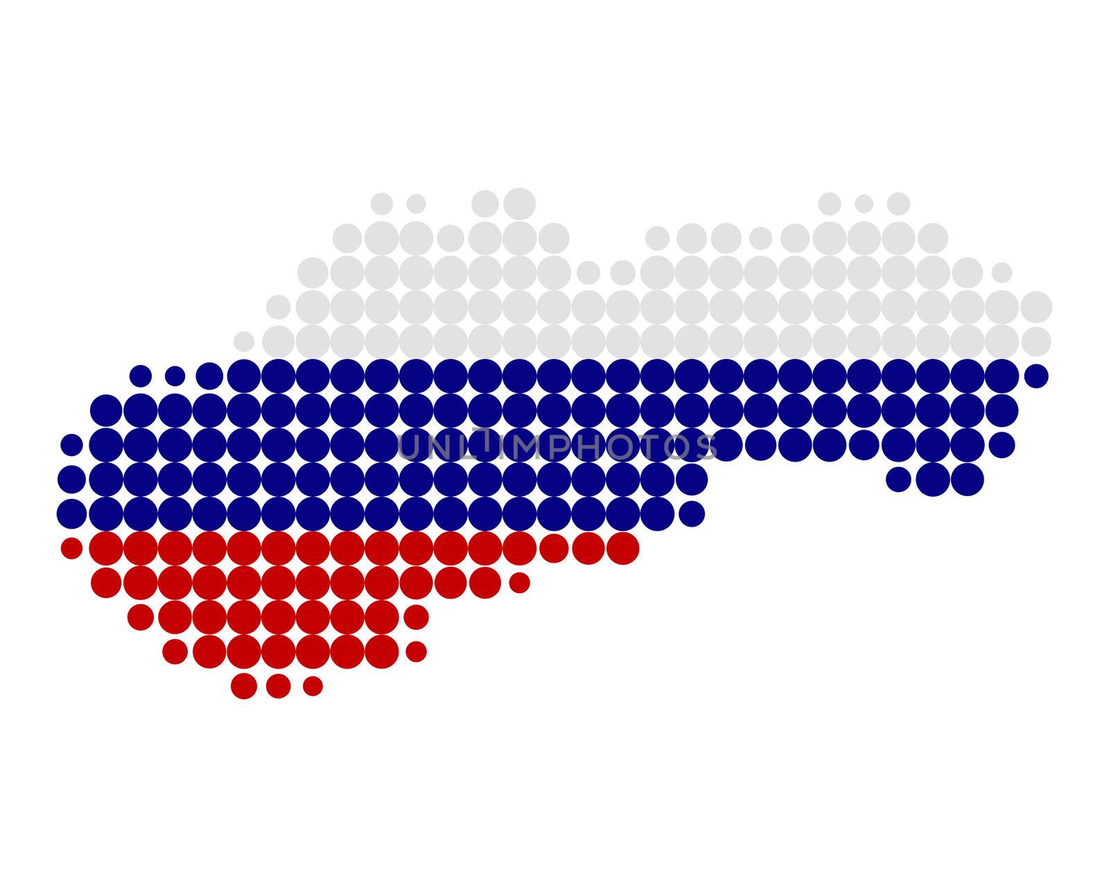 Map and flag of Slovakia by rbiedermann