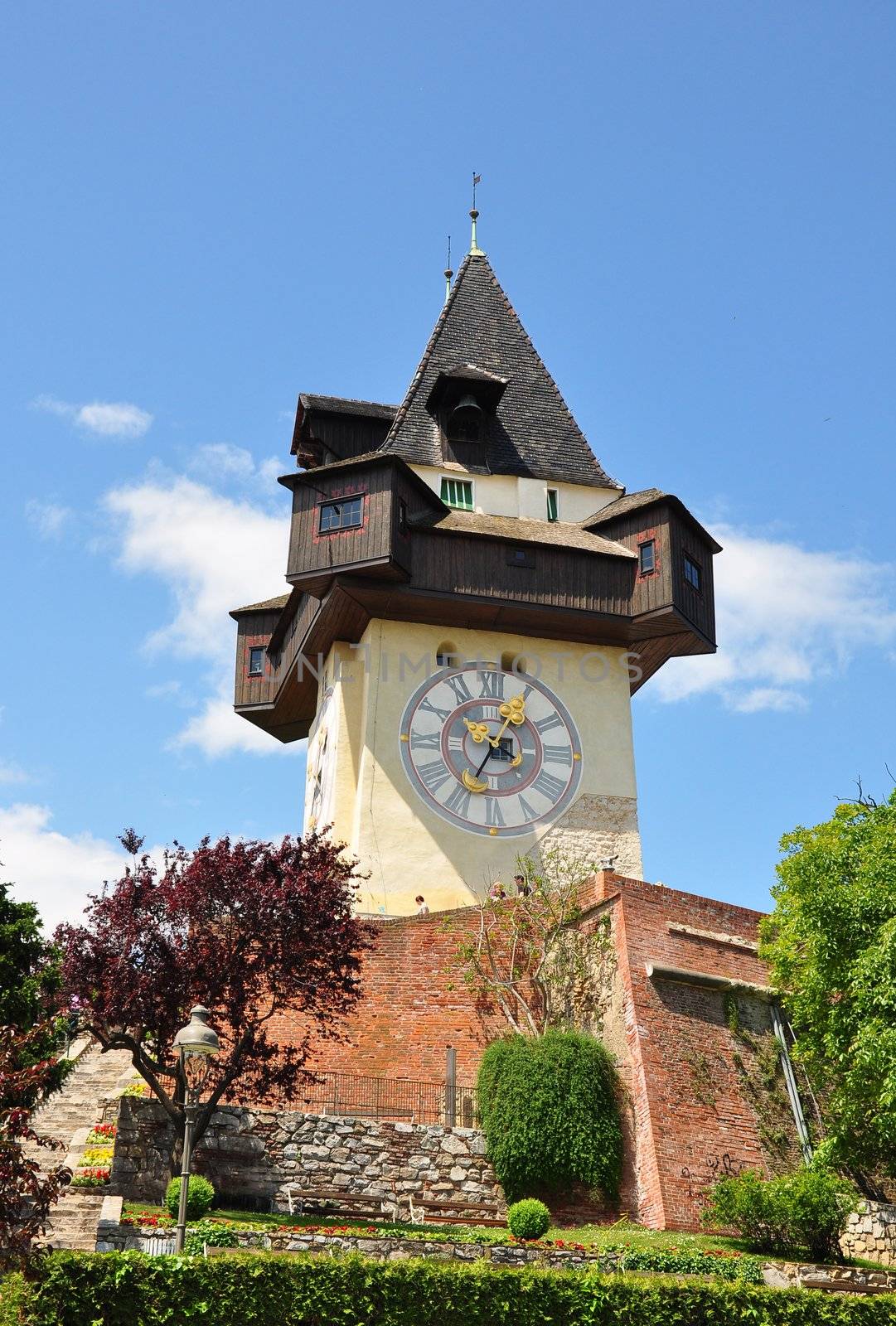 Clock tower in Graz, Austria by rbiedermann