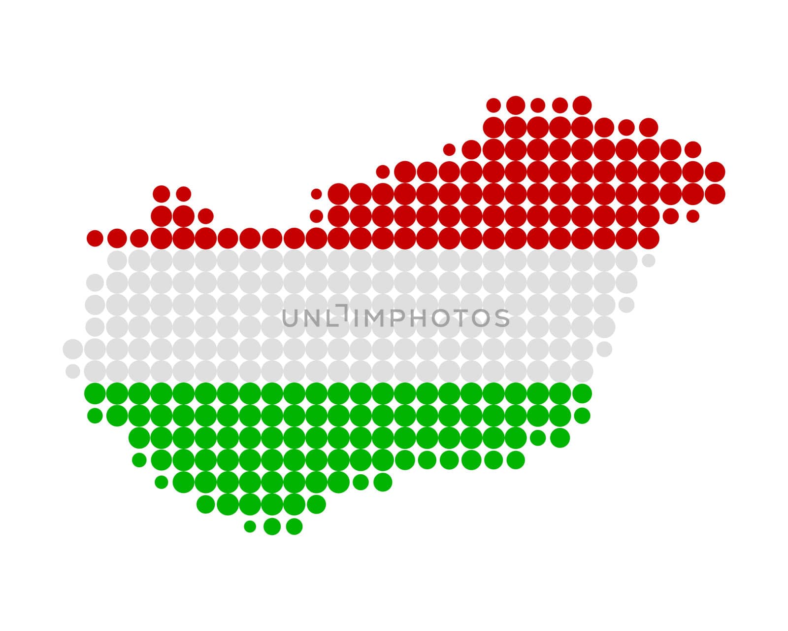 Map and flag of Hungary