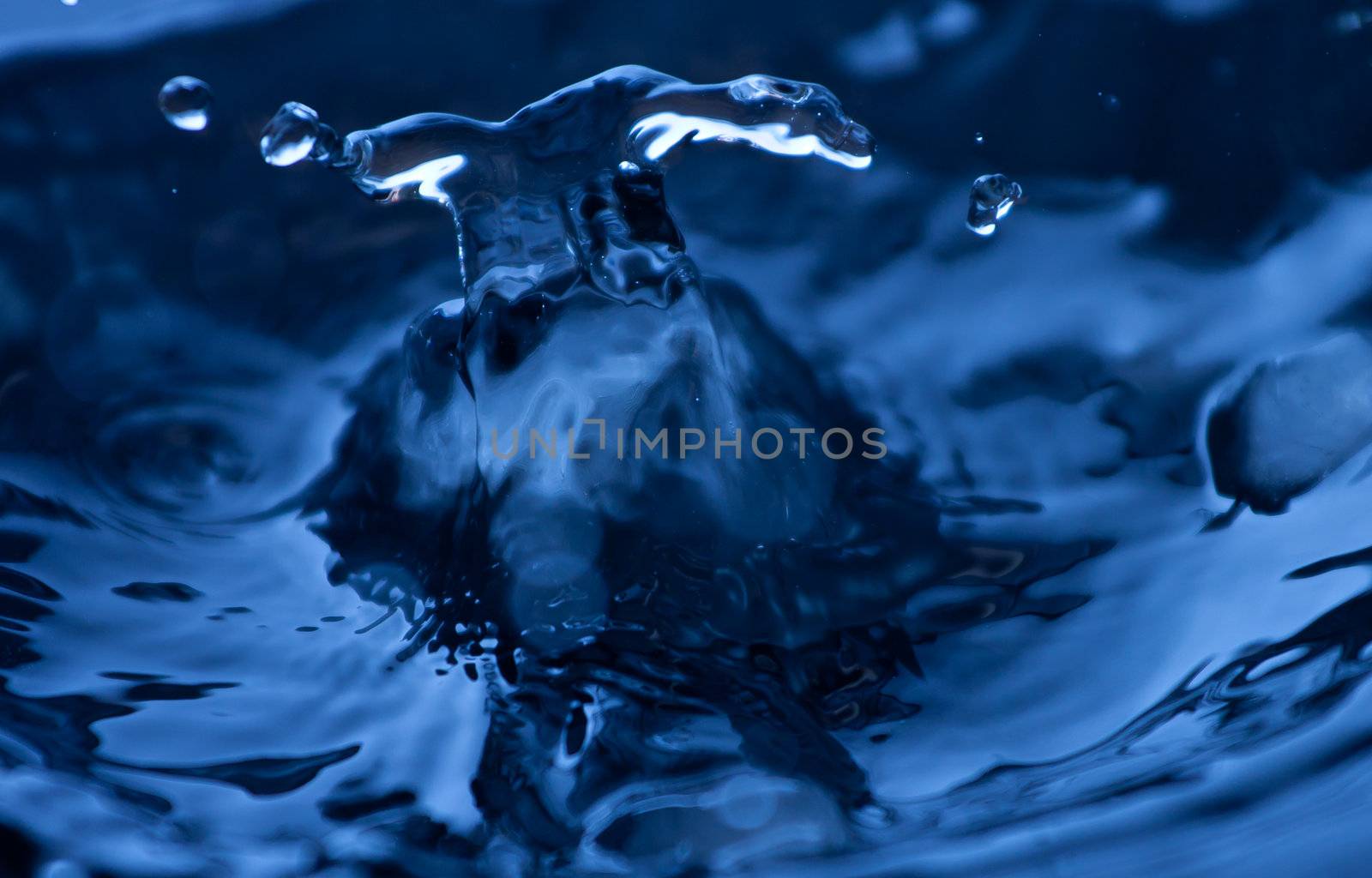 freeze drops of water, close-up