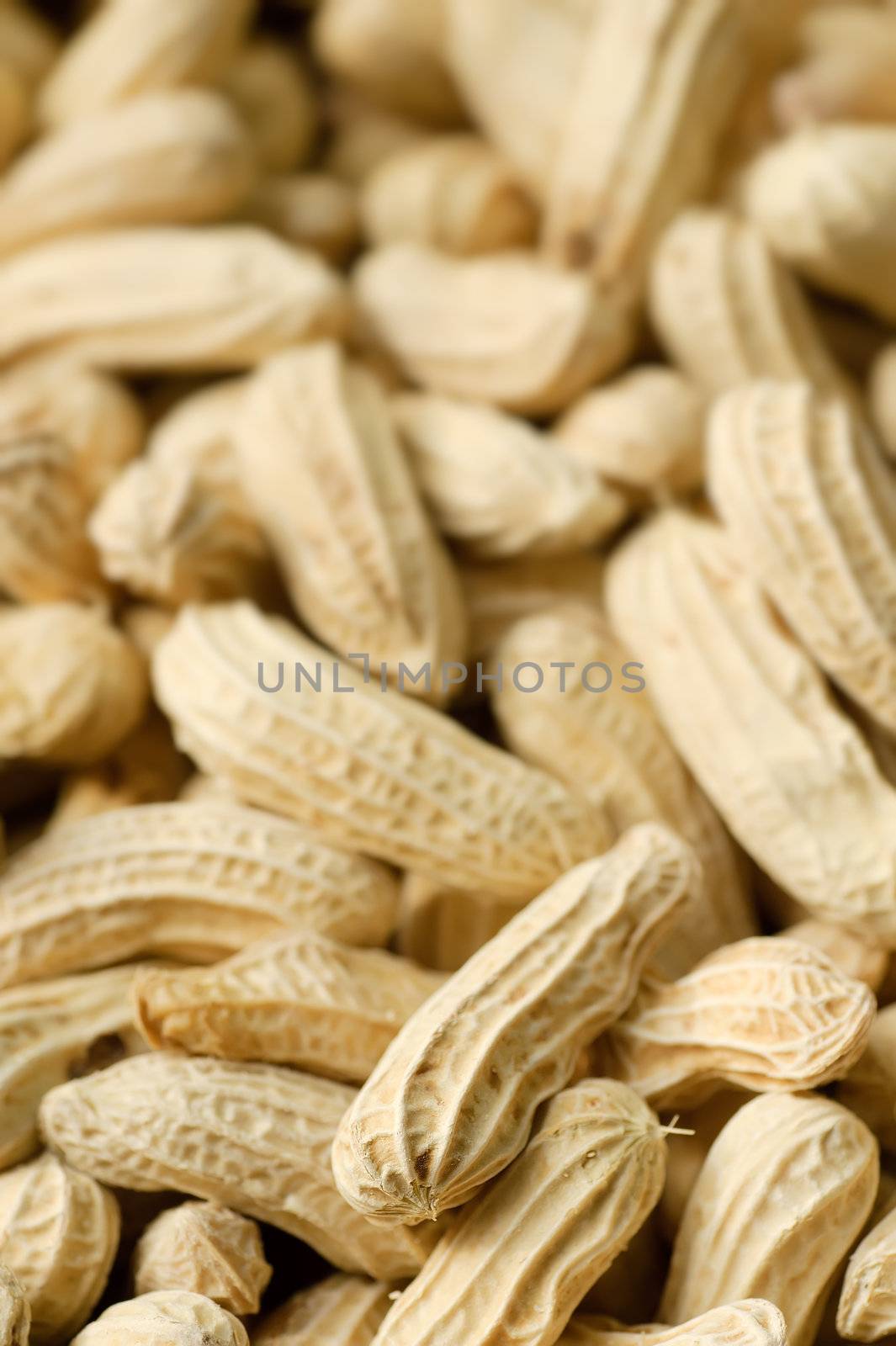 Ripe peanut, yellow color food in marketplace.