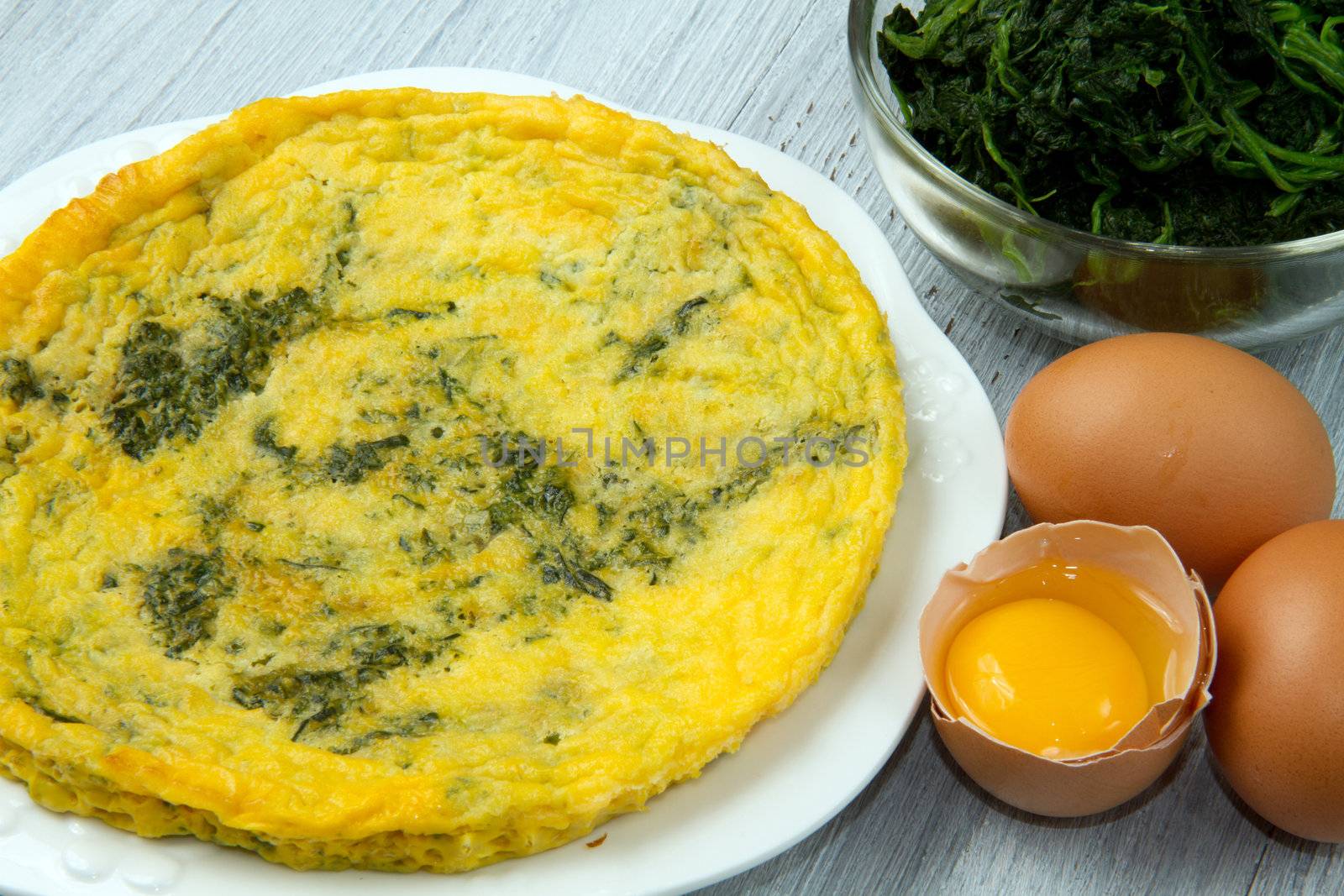 omelette with spinach and cheese