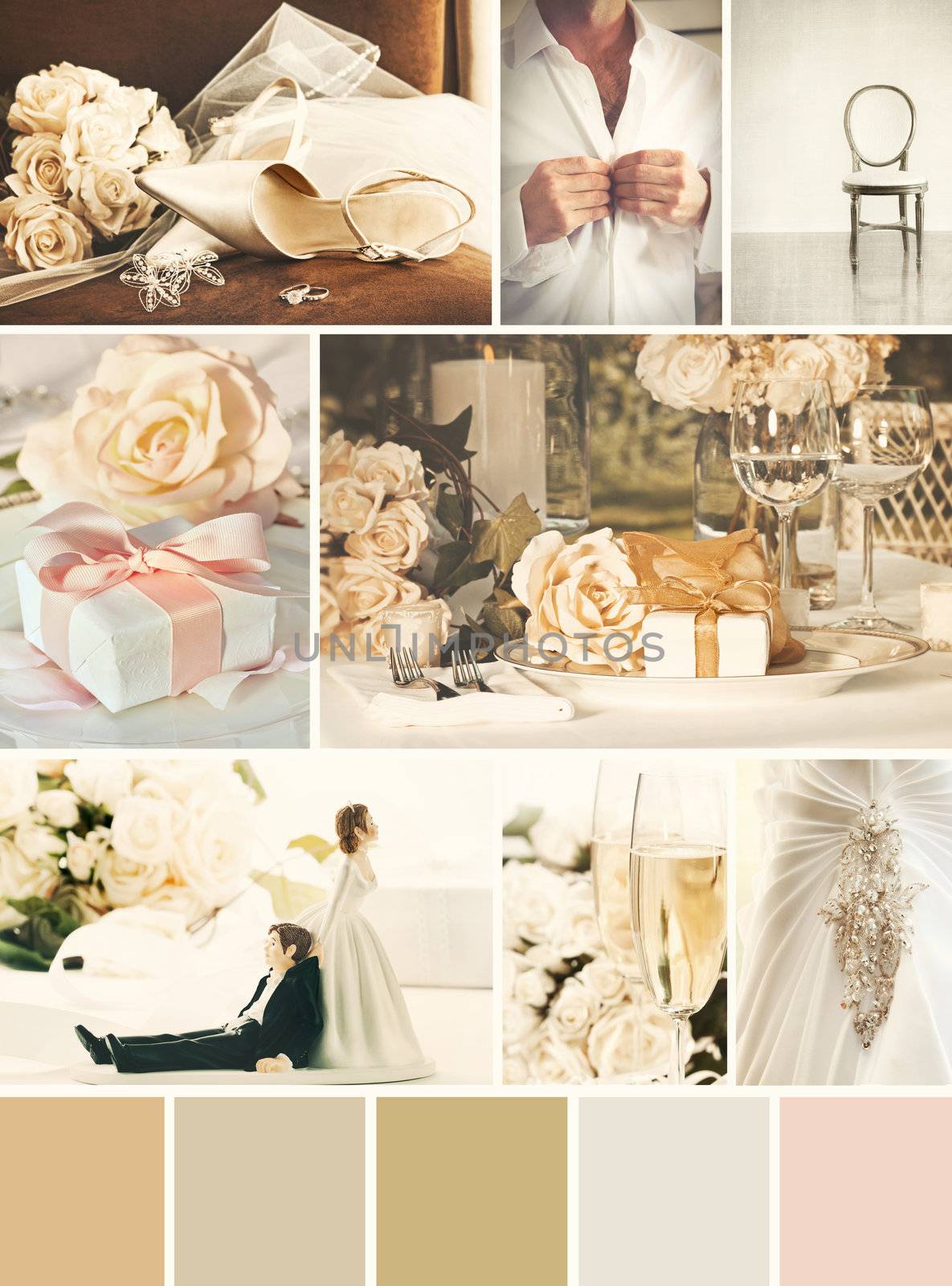 Collage of wedding photos by Sandralise