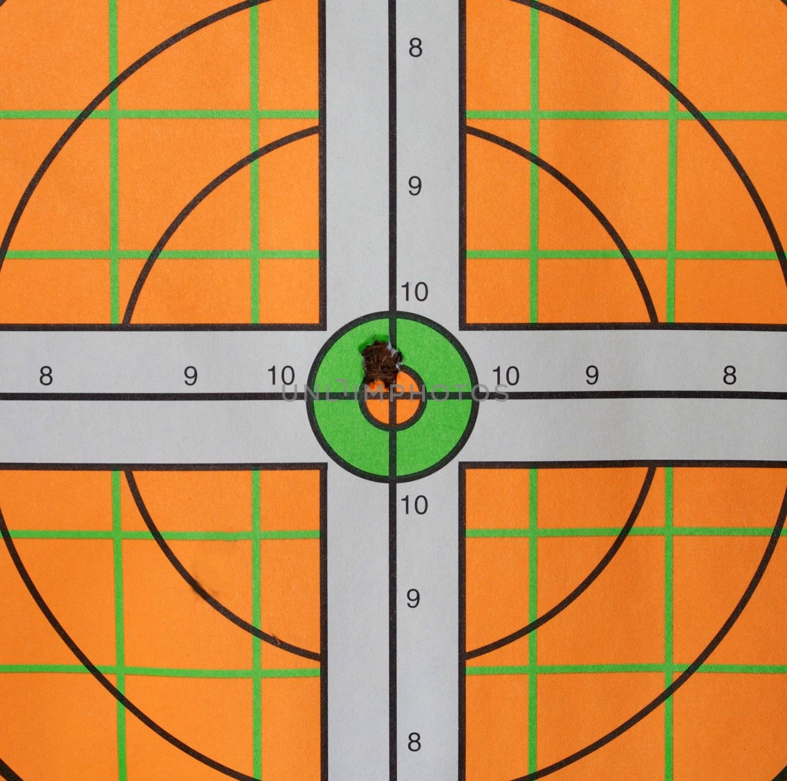A bullet hits the mark on this high contrast target