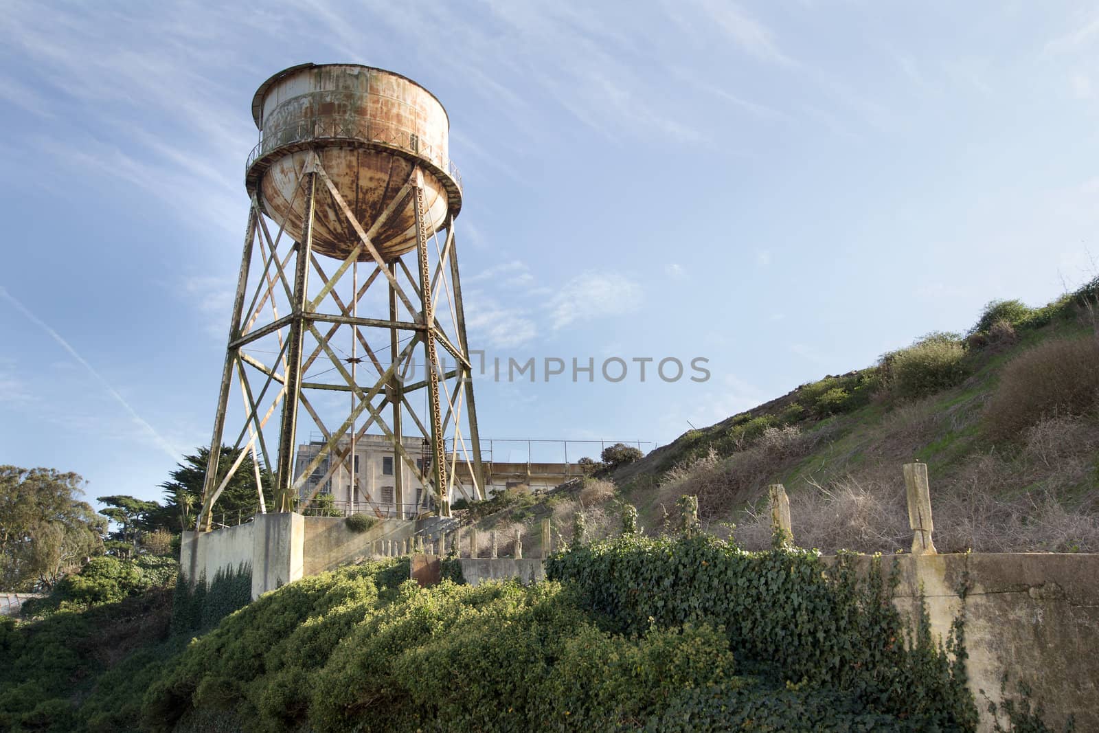 Water Tower at Alcatraz Island Federal Penitentiary