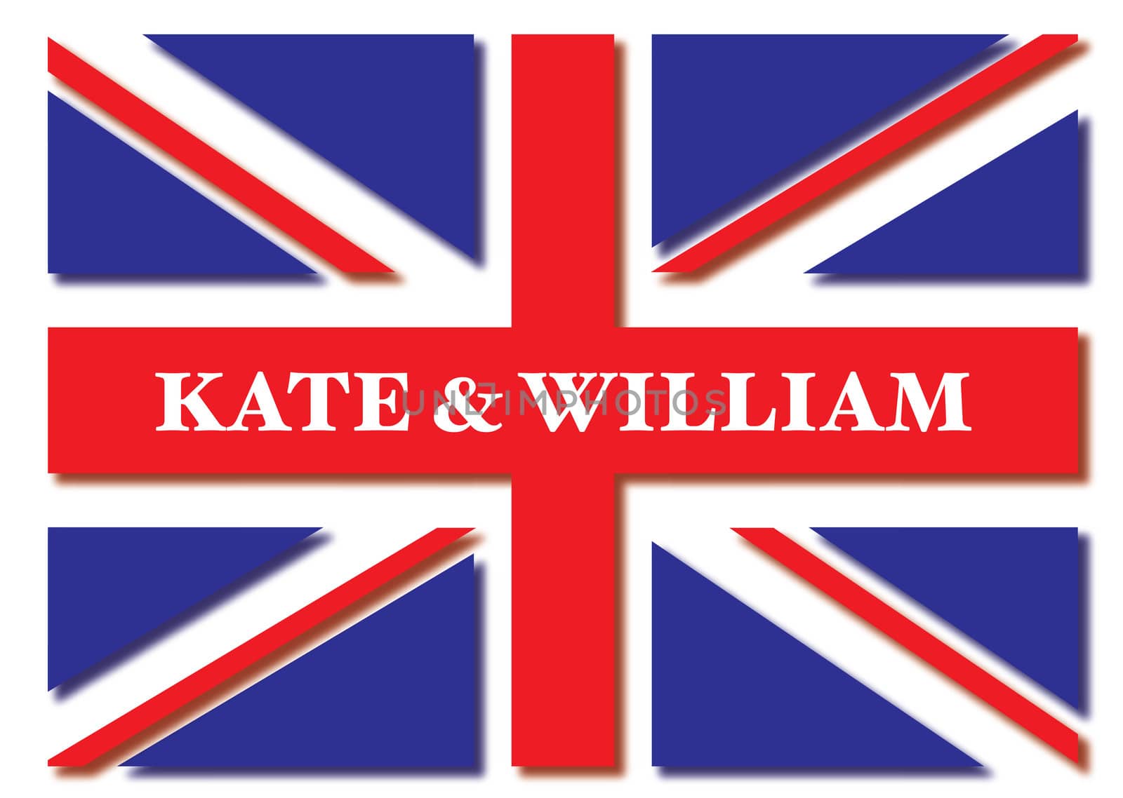 Union jack flag for the royal wedding of kate and william