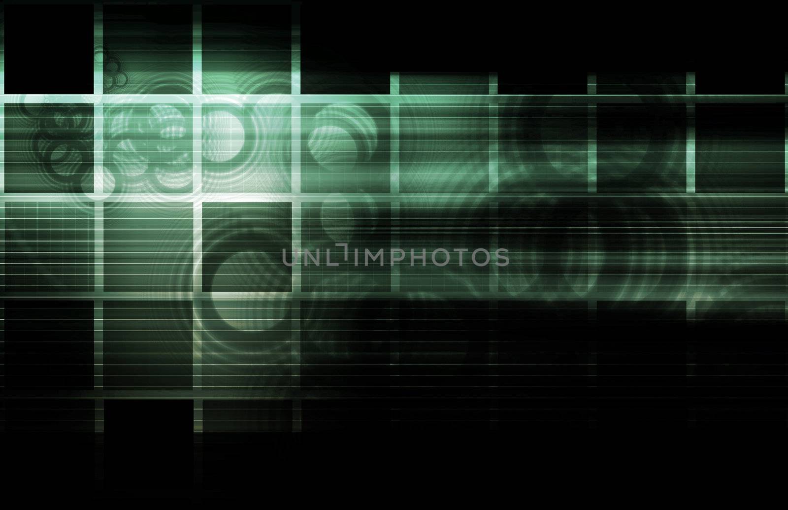 Business Technology with a Corporate Abstract Art