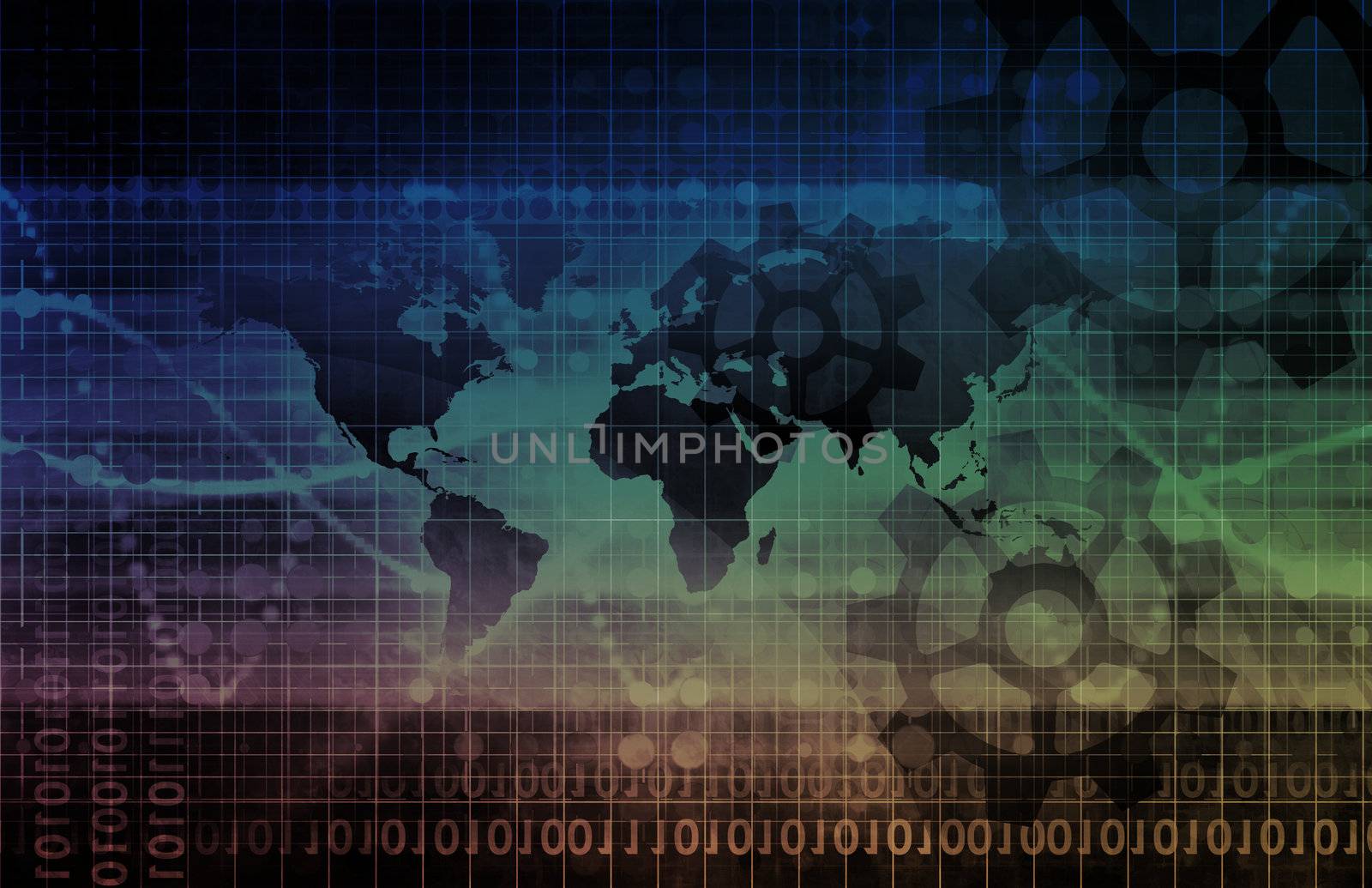 Industrial Background on a Global Map Scale