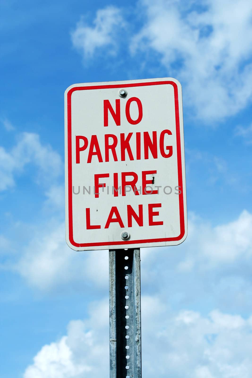 a No parking fire lane sign