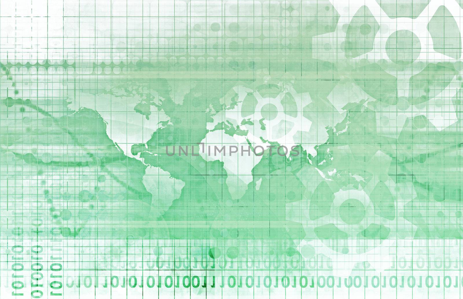 Global Network Concept as a Illustration Art