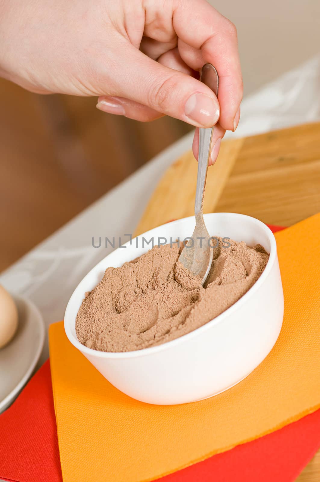 Preparation of dessert from cacao and other ingredients