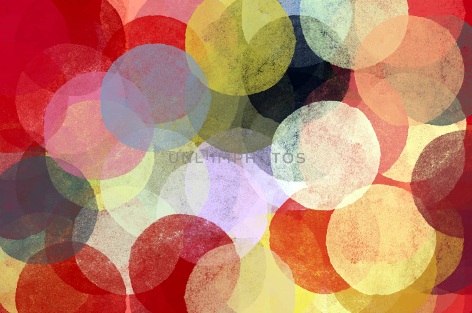 Circles abstract illustration. Brush paint impressionist background pattern.