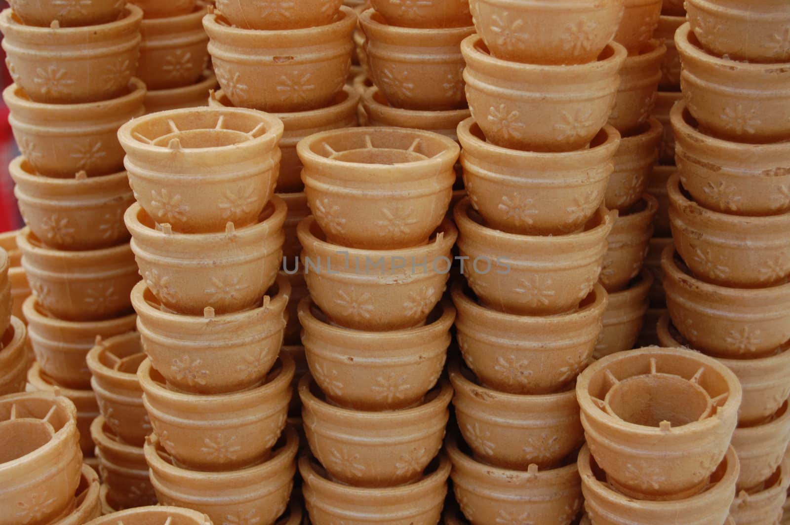 Ice cream cones background.