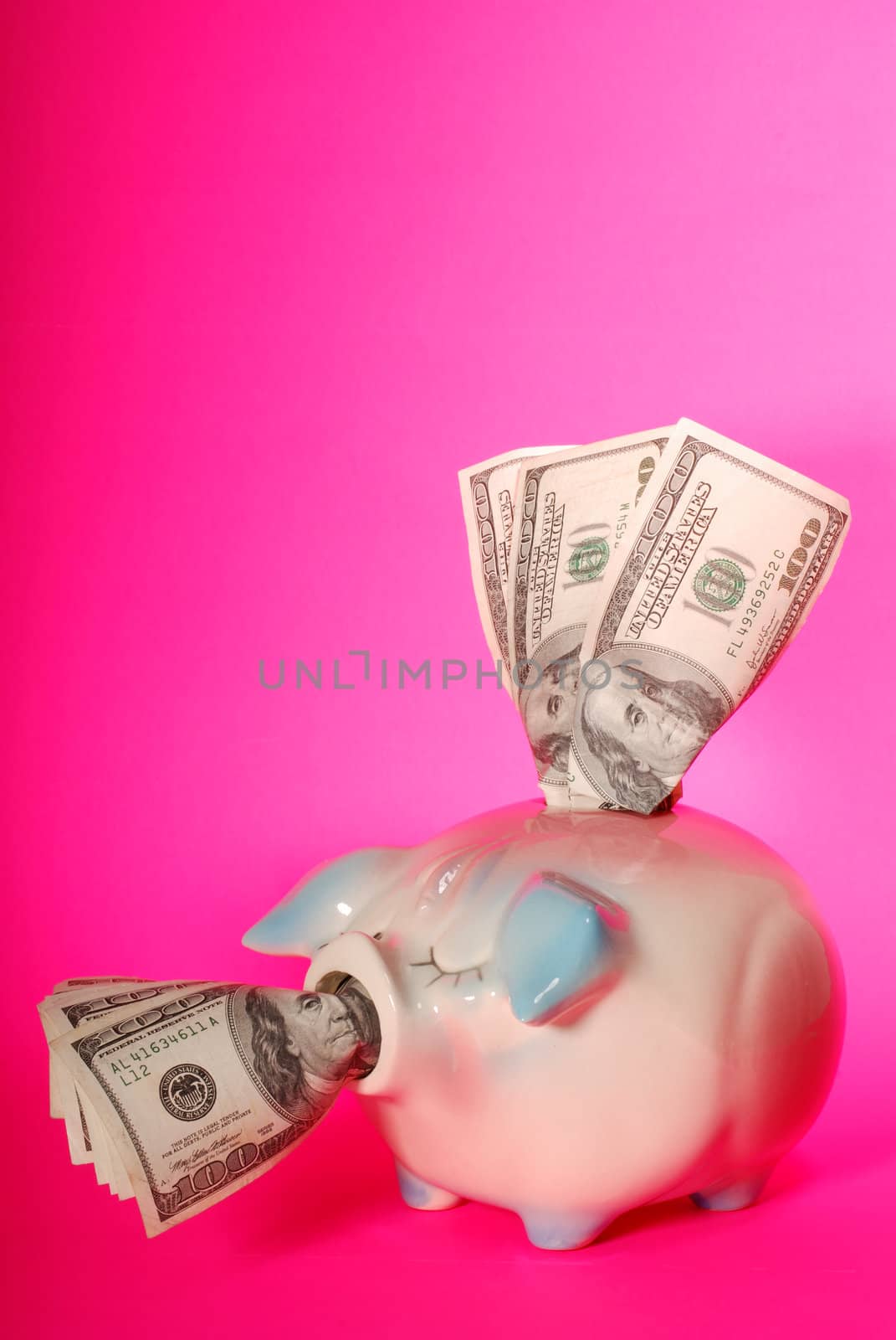 In the Pink - Coin Bank Full of US Currency by Eponaleah