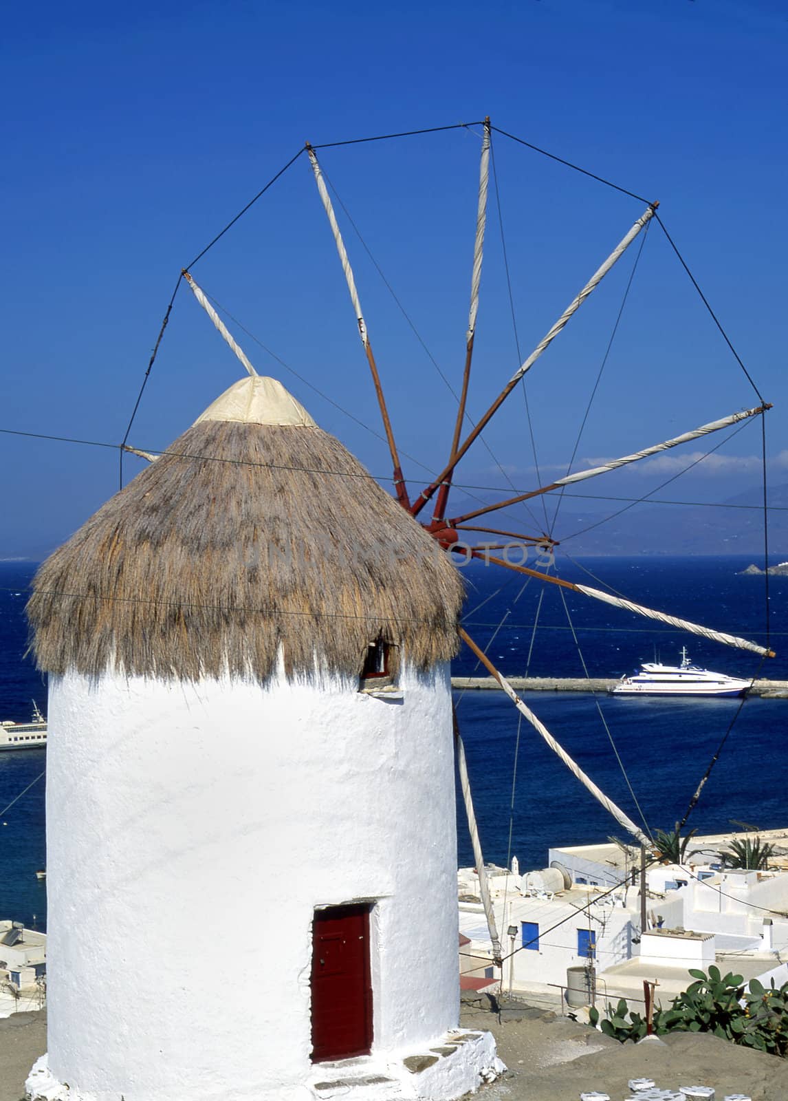 Windmill on the greek island of Mykonos