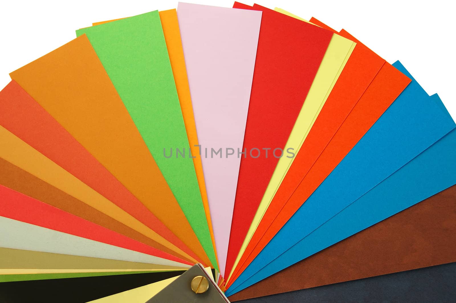 Paper samples background. Different weights and colors of printing paper.