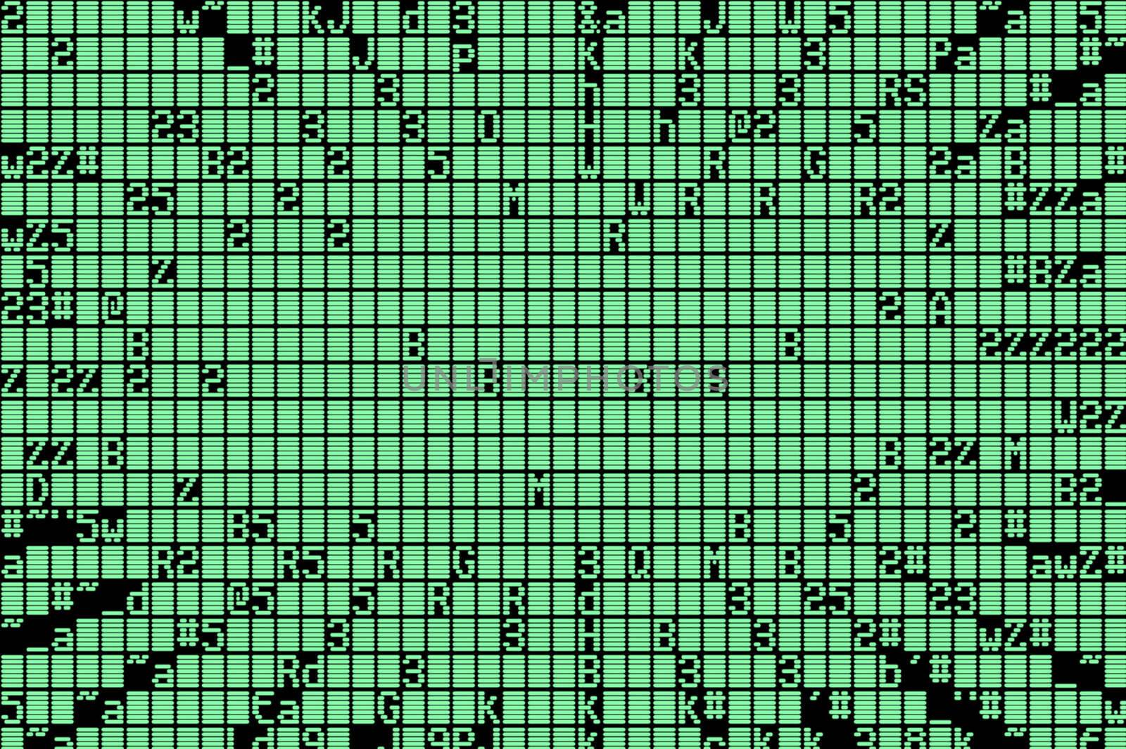 Random digits illustration. Abstract computer technology background pattern.
