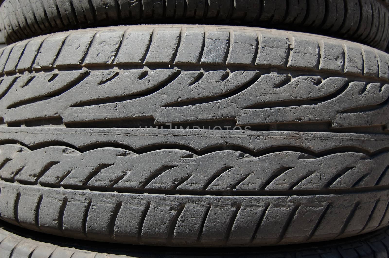 Rubber tire detail.