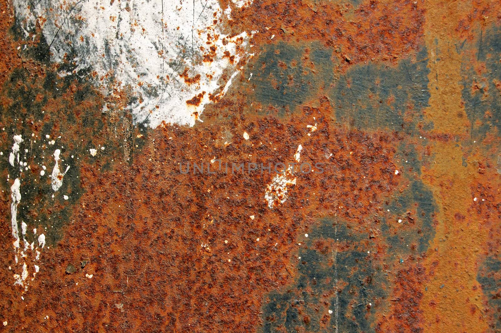 Rusted iron surface texture background with rust and dripping paint color.