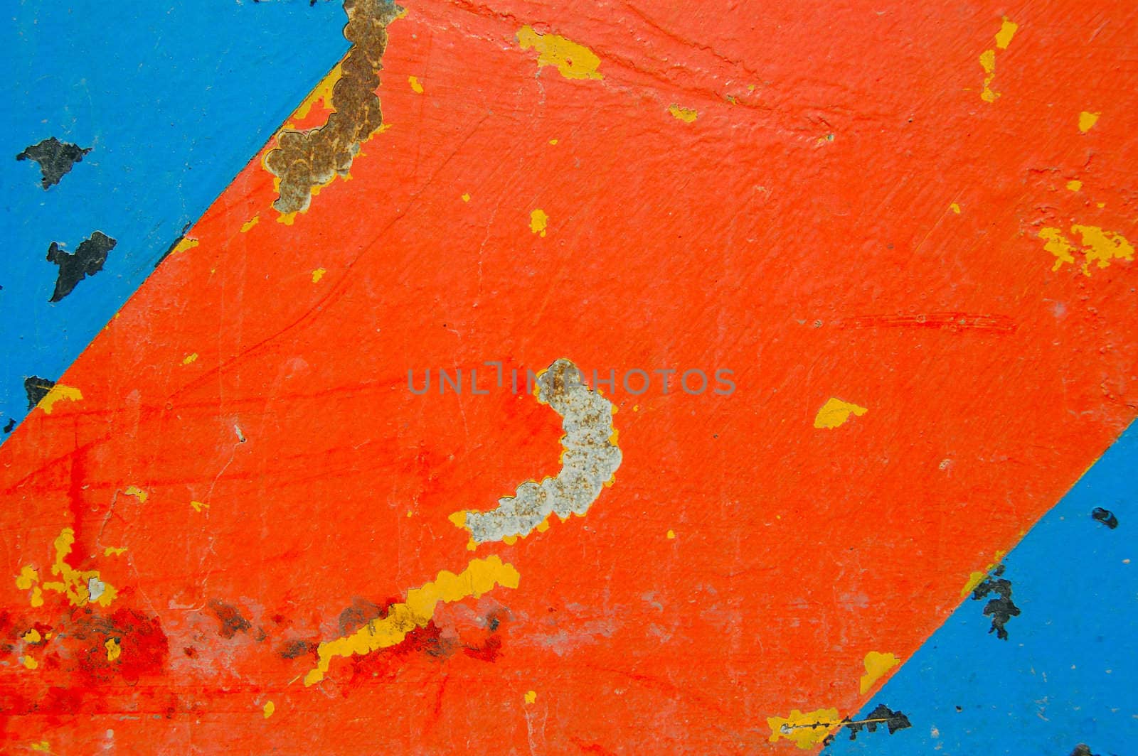 Industrial metal surface macro. Scratched paint and rust background.