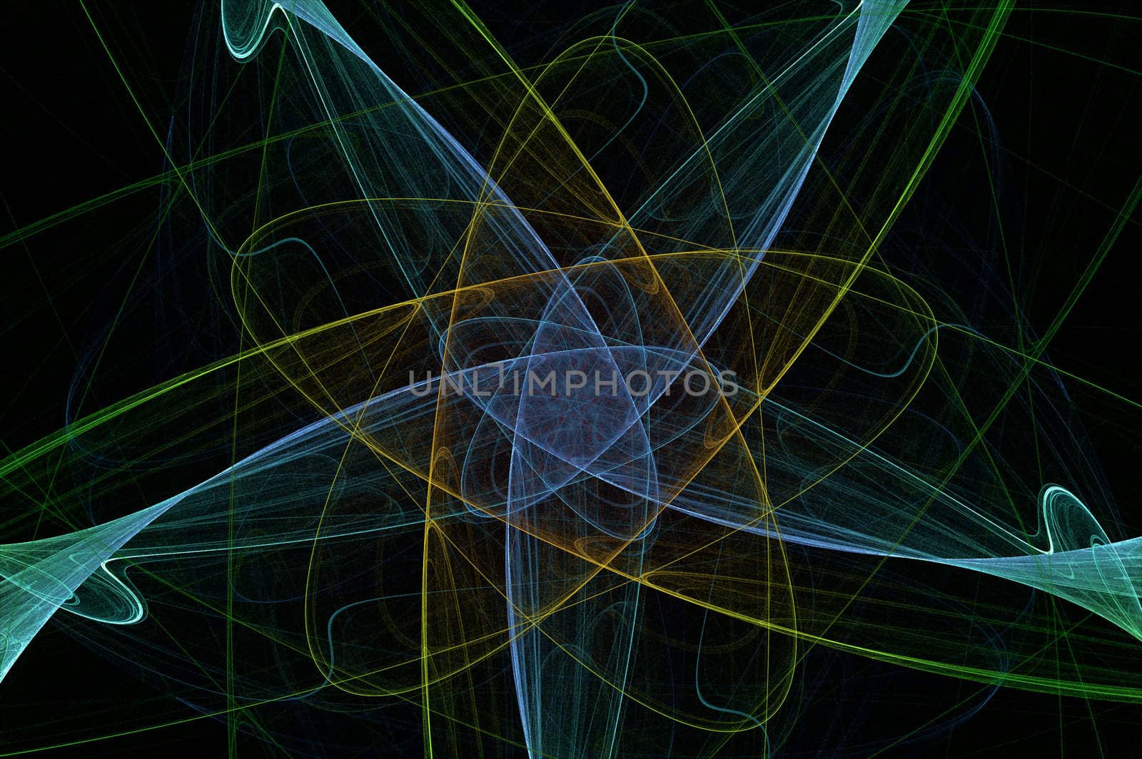 Star shaped fractal illustration. Computer generated abstract background.