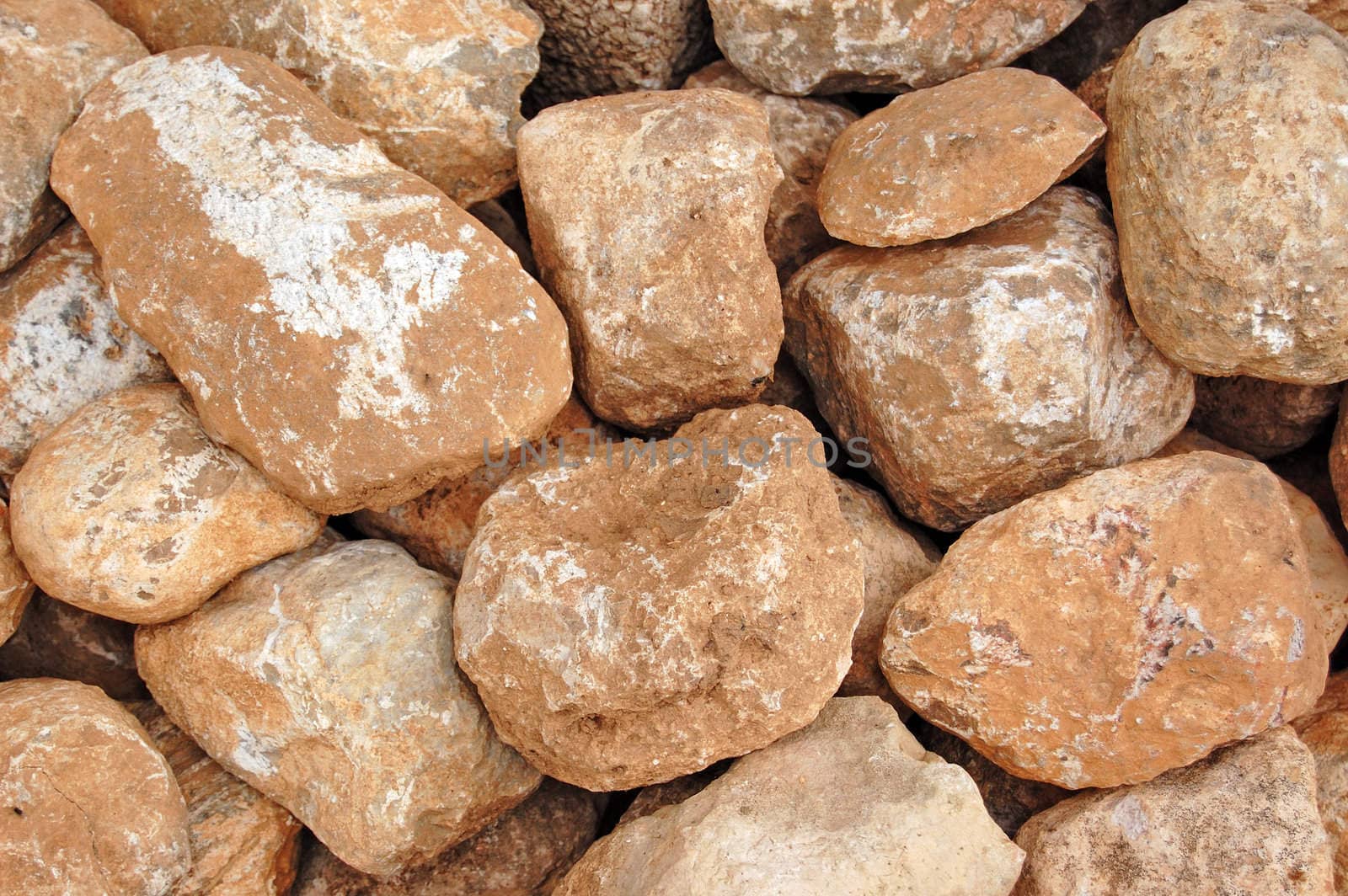 Pile of stones detail. Abstract natural background.