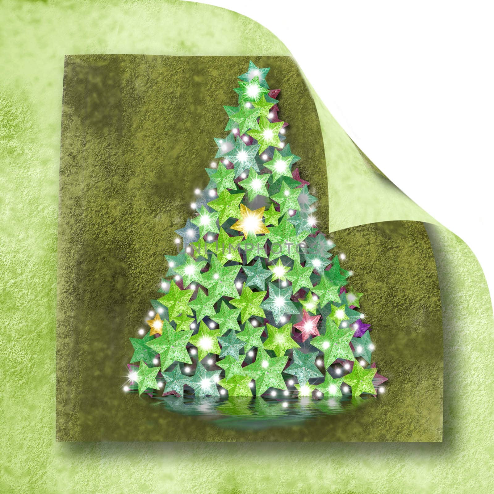 Christmas tree card  by Carche
