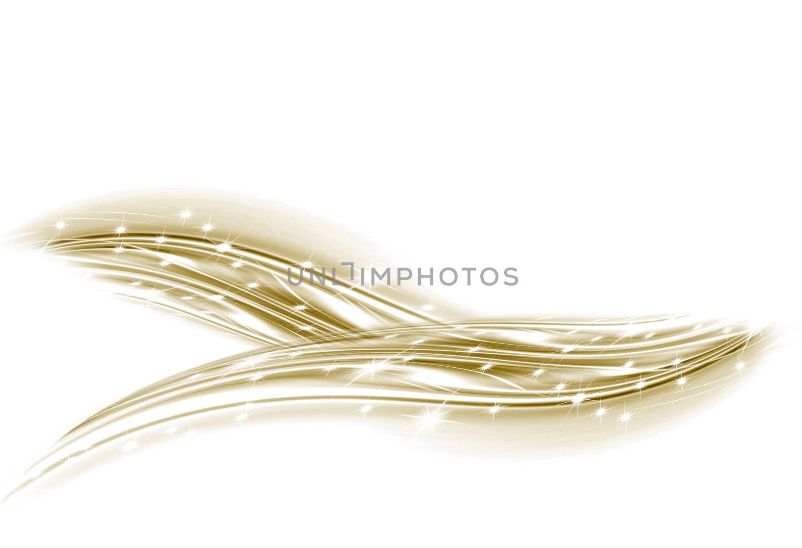 white background with gold stars trail 