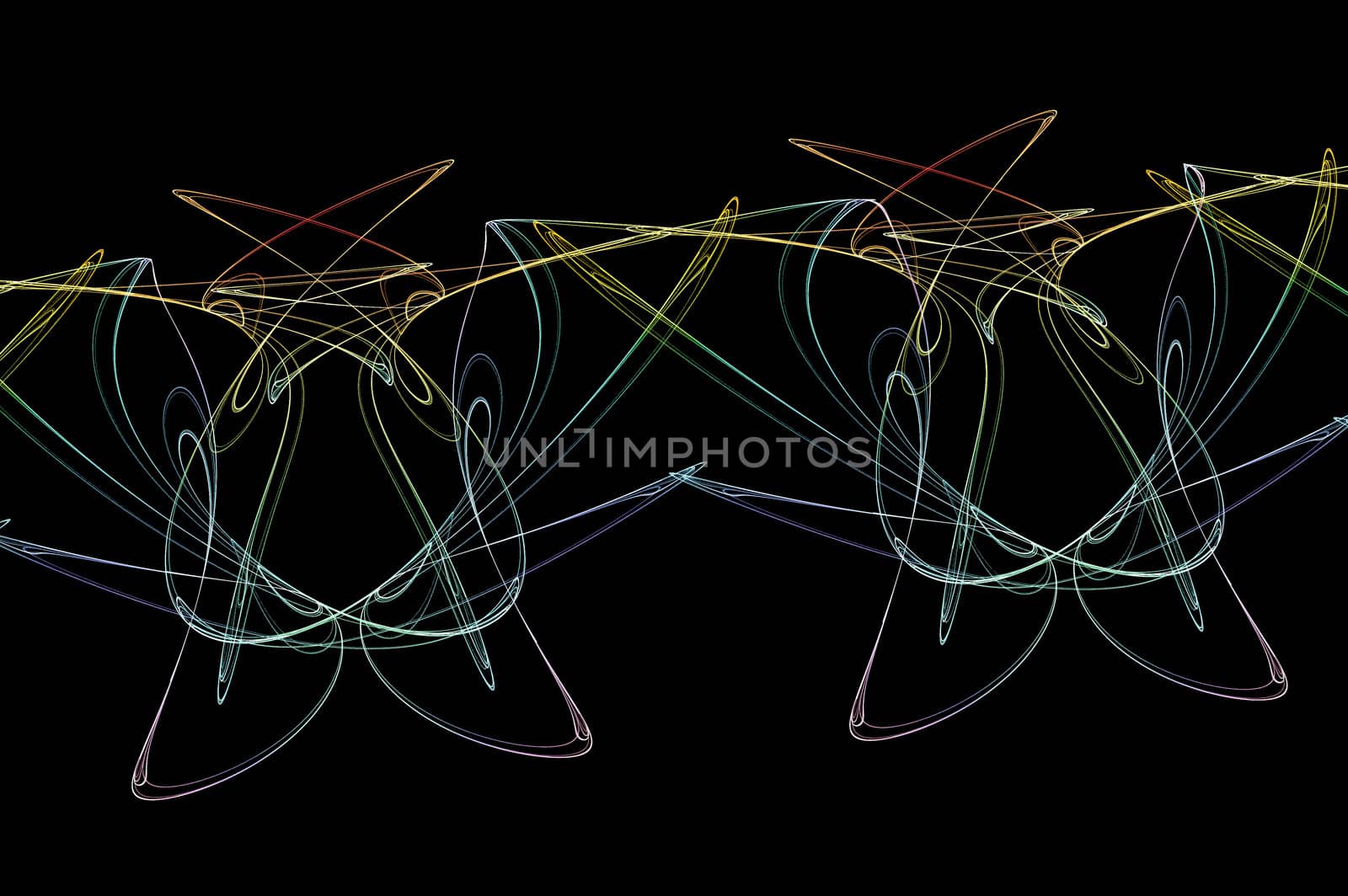 Abstract fractal shape illustration. Computer generated background.