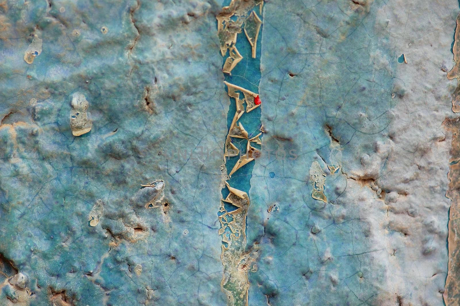 Blue ceramic surface rough background. Abstract pattern.