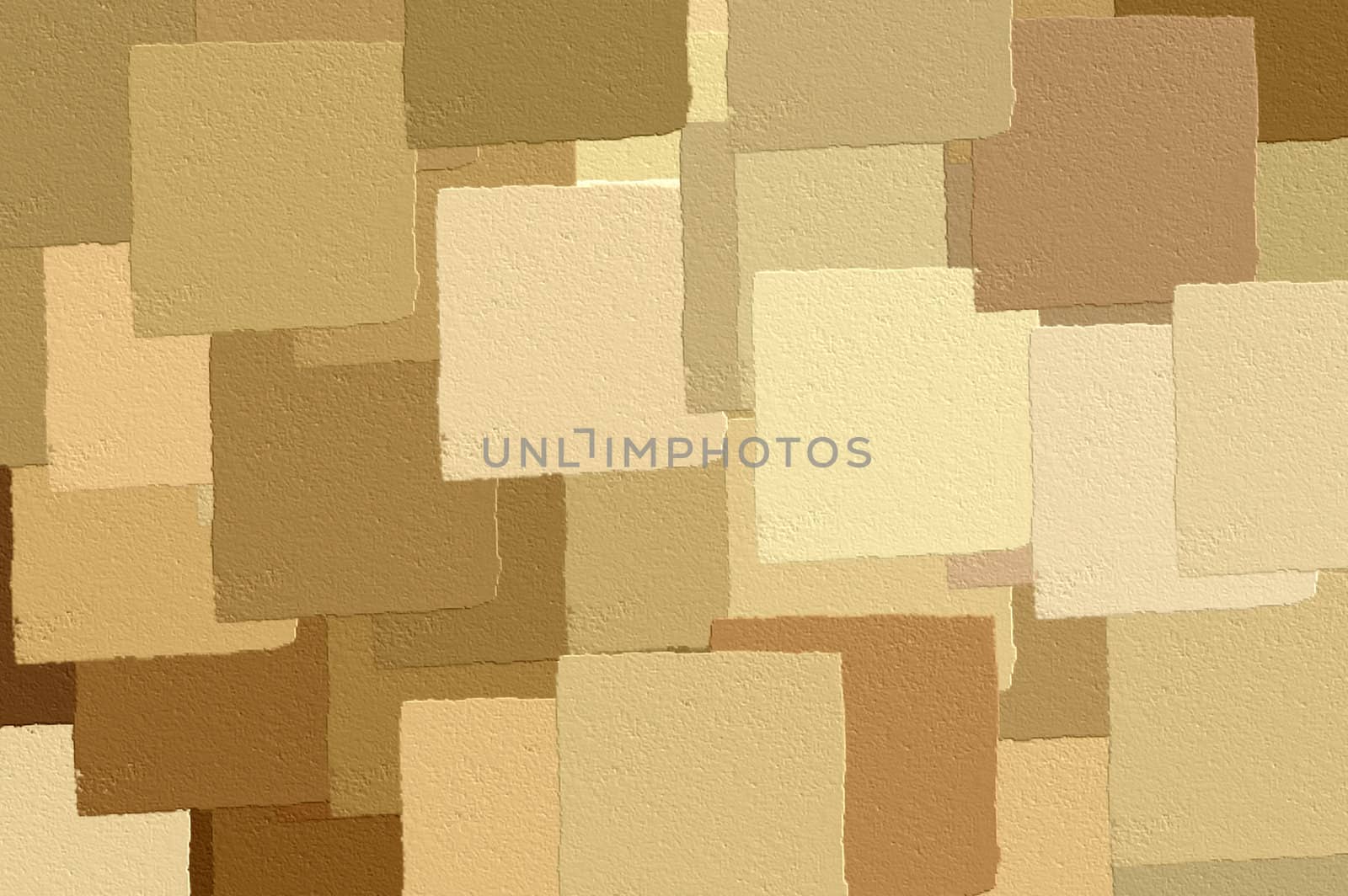 Brown squares pattern computer generated illustration. Abstract background.