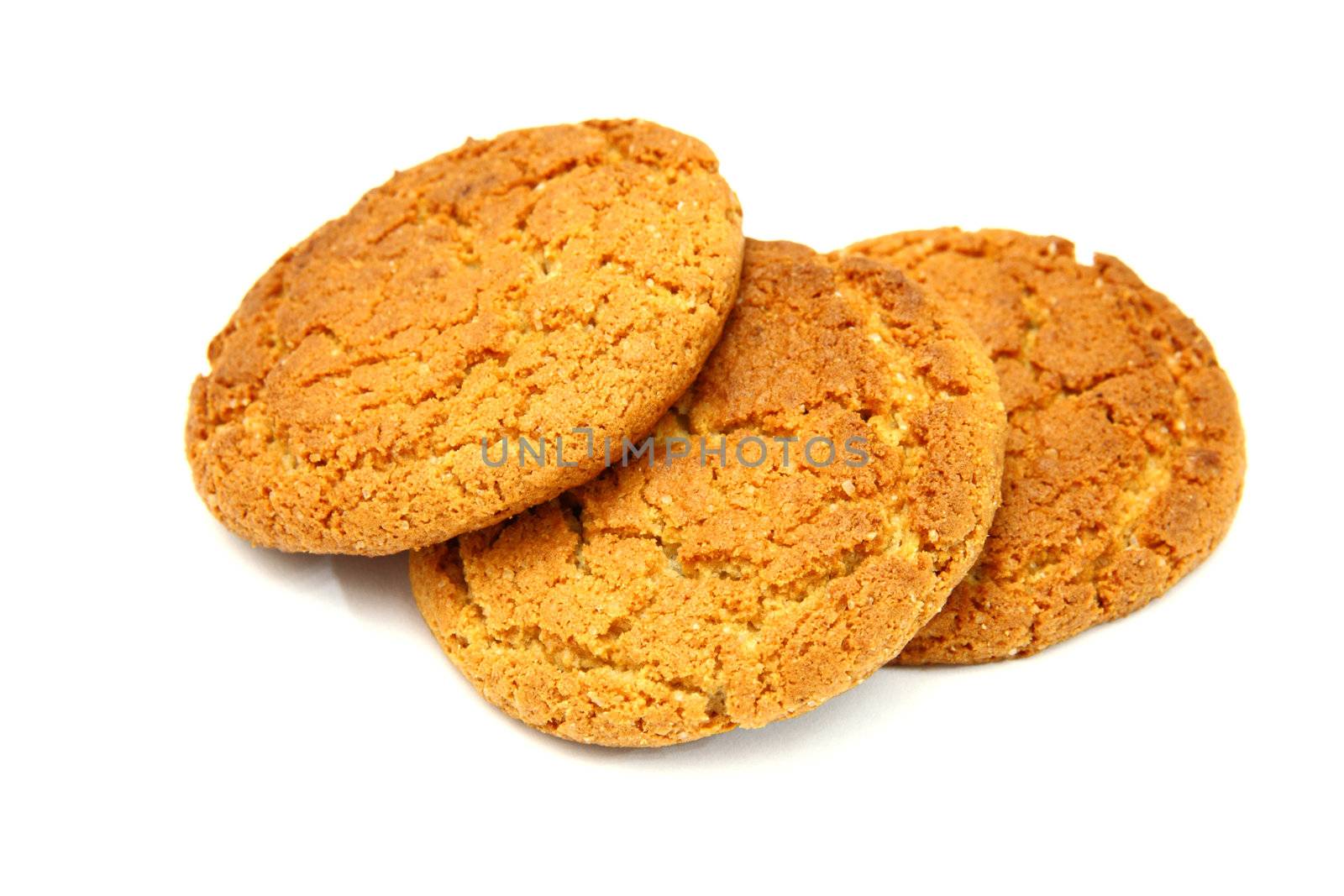 Trio Of Cookies Isolated On White Background