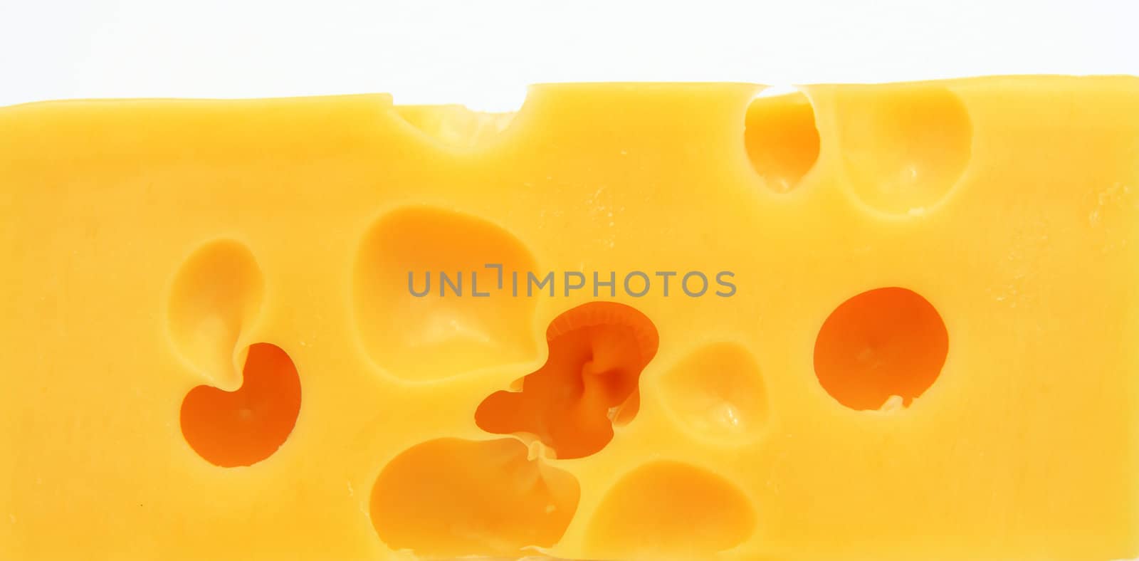 piece of cheese isolated on a white background