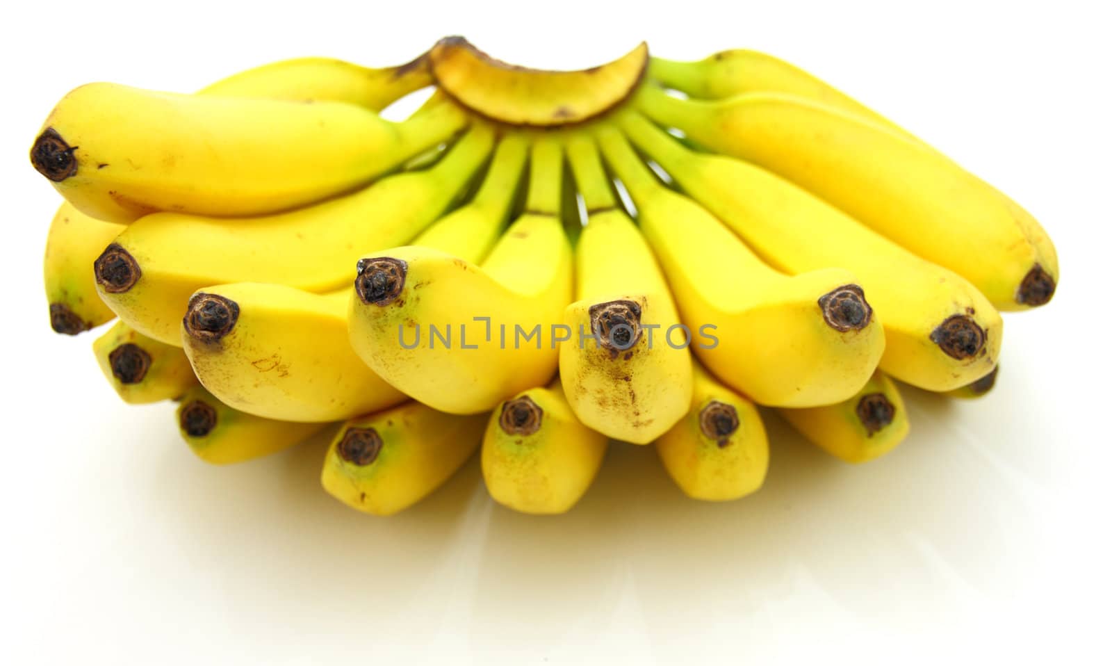 Bunch of bananas isolated on white background