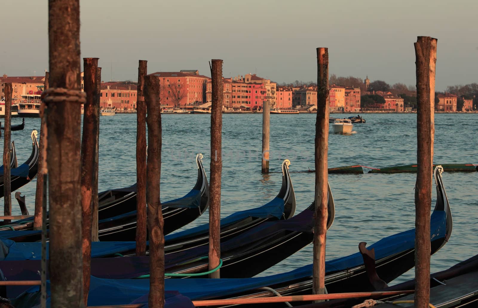 Sunset in Venice near San Marco Square.