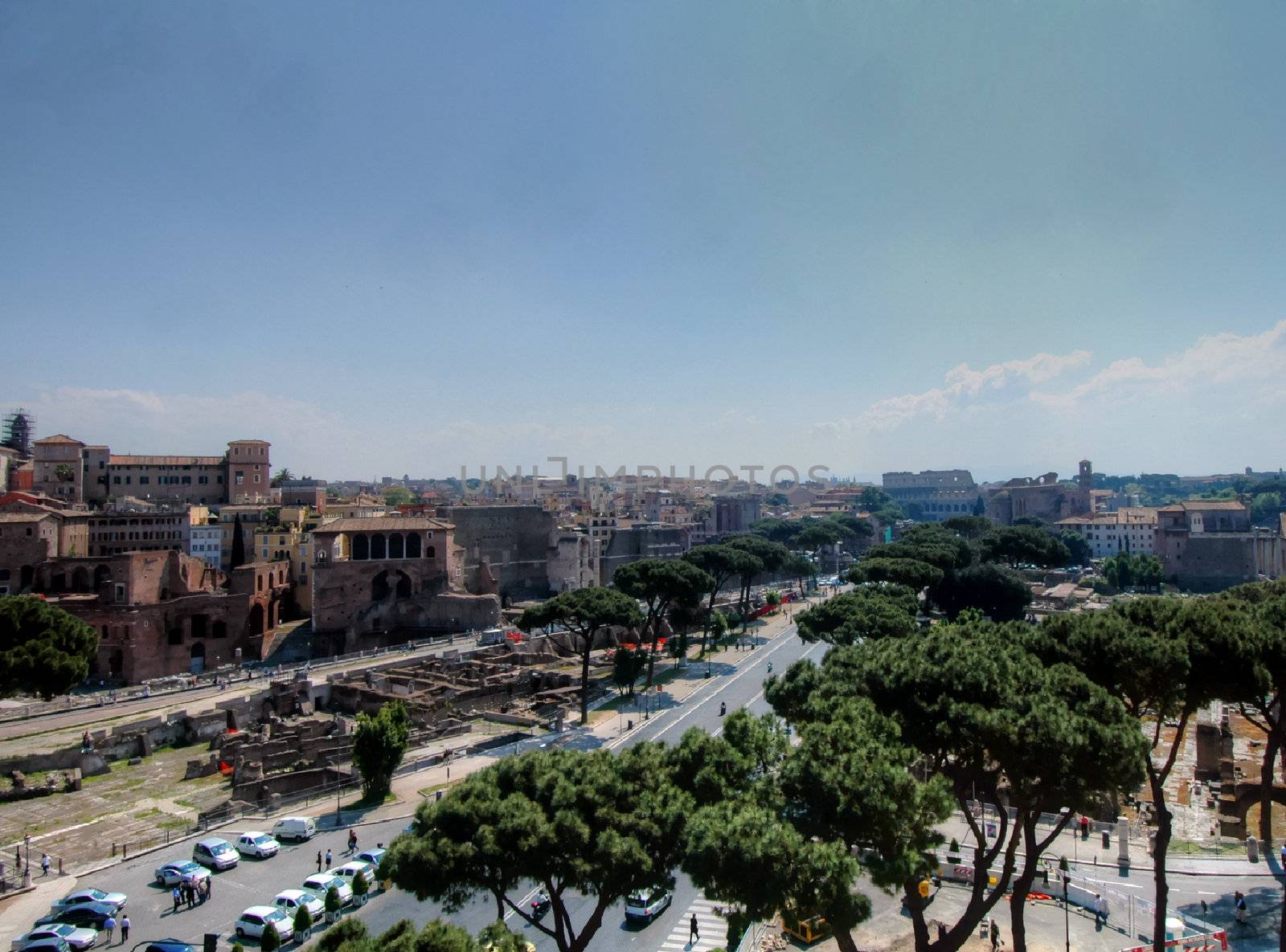 
Overview of the way of the Imperial Forum in Rome