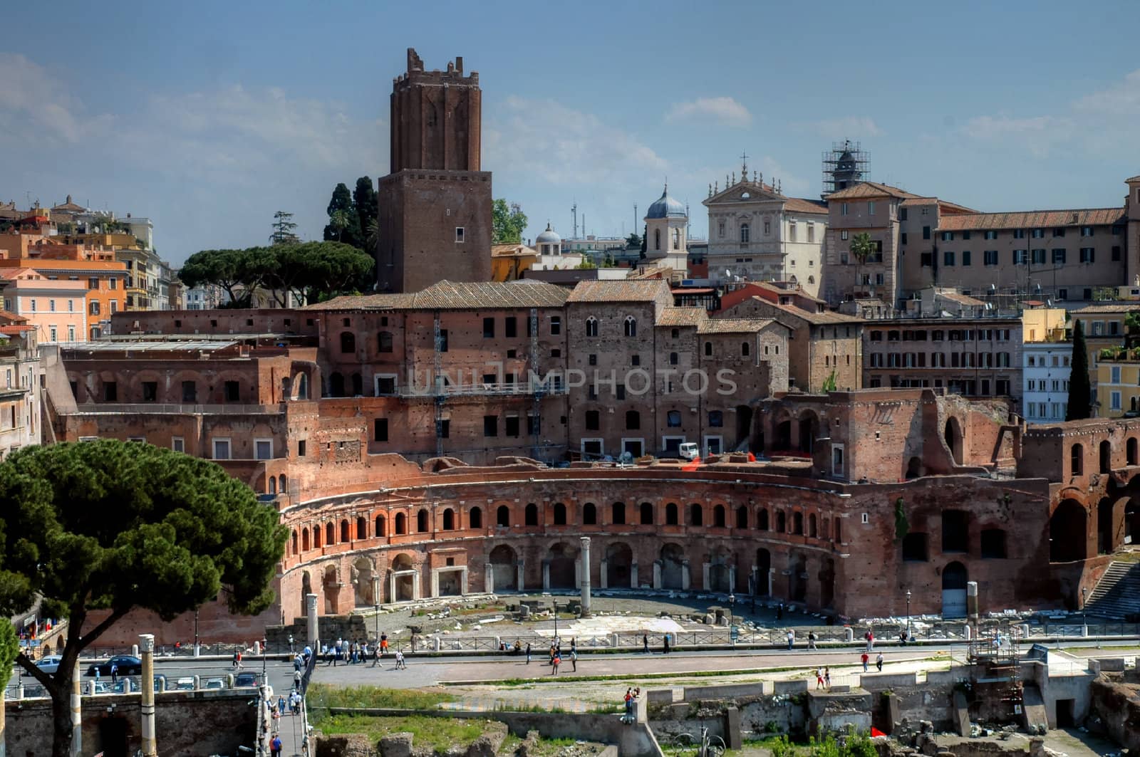 Overview of the Imperial Forum  in Rome
