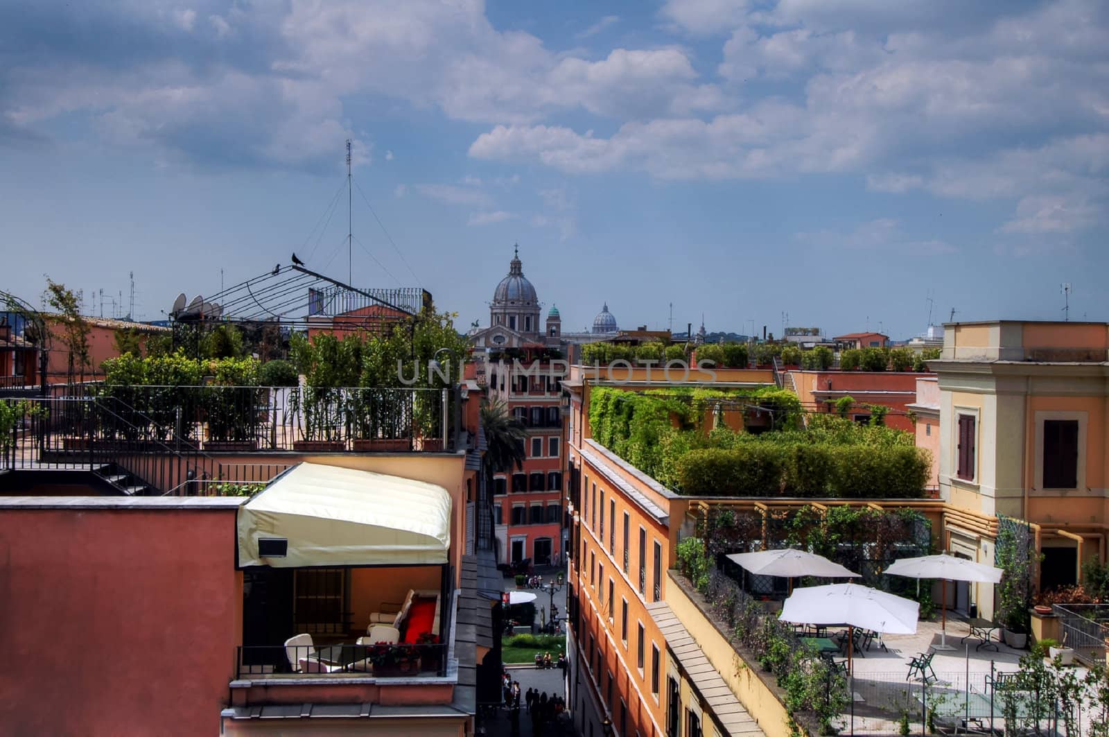 Panorama roof of the center of Rome