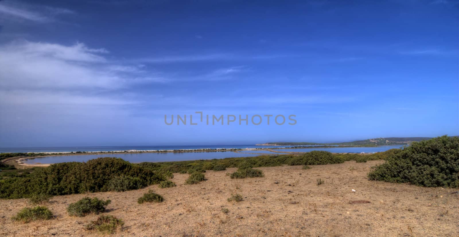 Overview of saline in the south of Sardinia