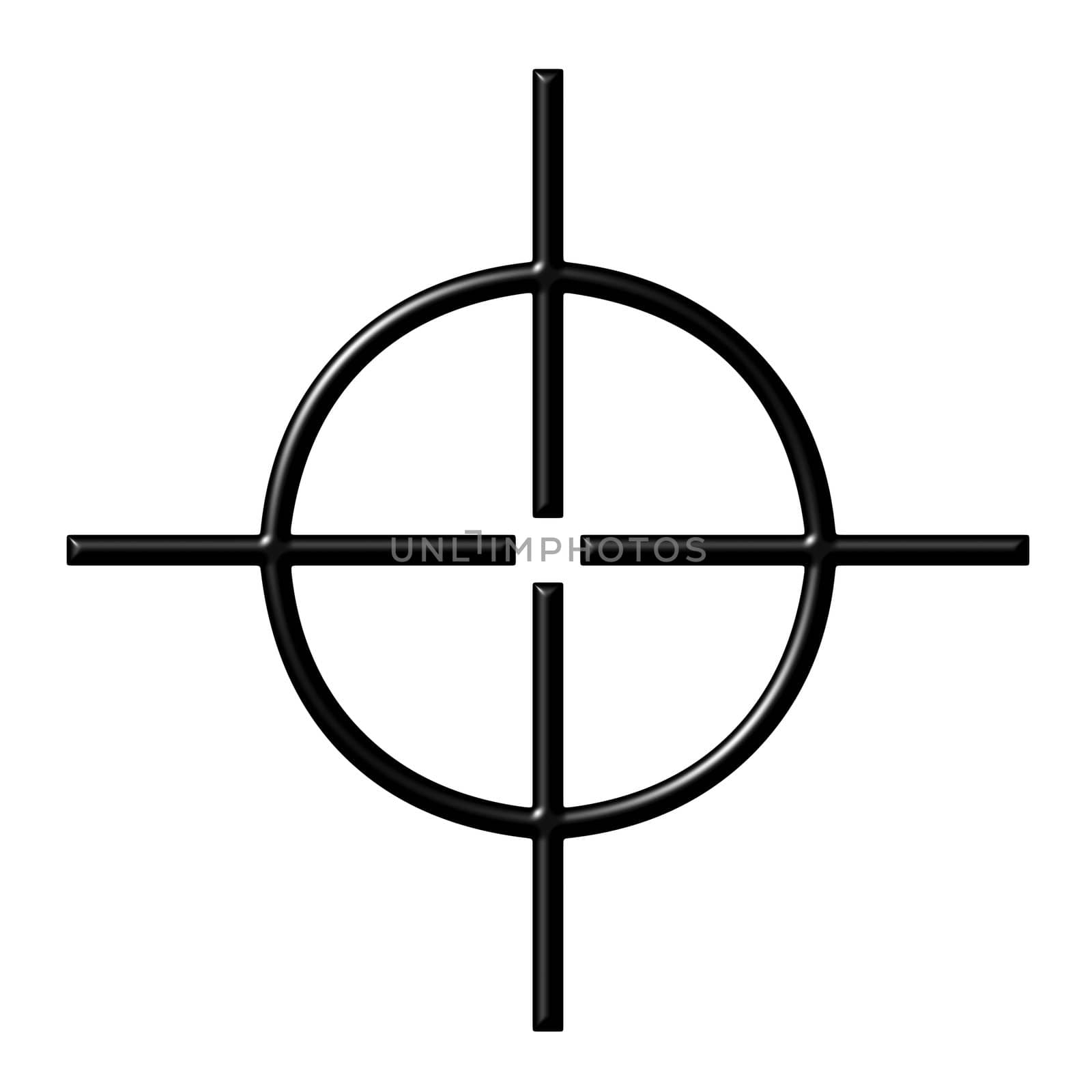 3d target isolated in white