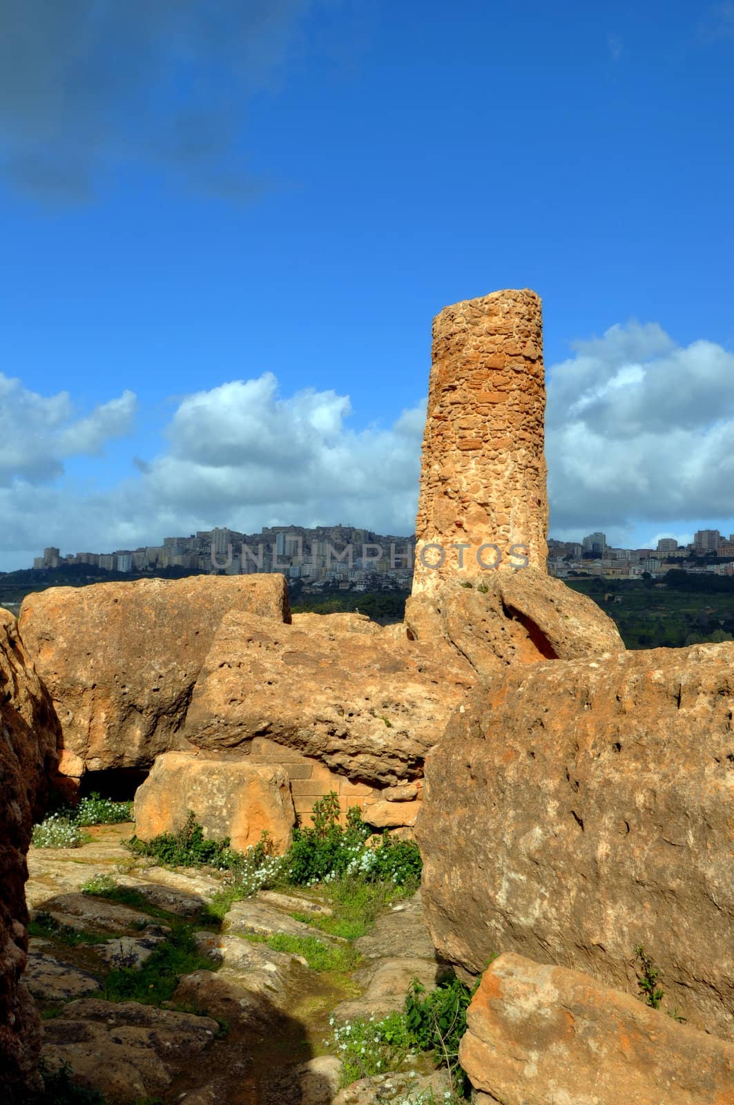 High Dynamic Range image of the valley of the temples in Sycilia
