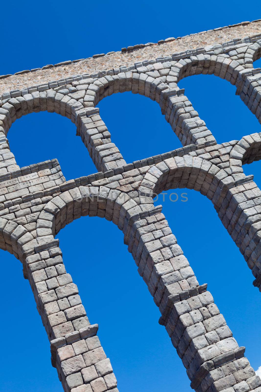 Wonderful aqueduct of Roman epoch, placed at Segovia's city