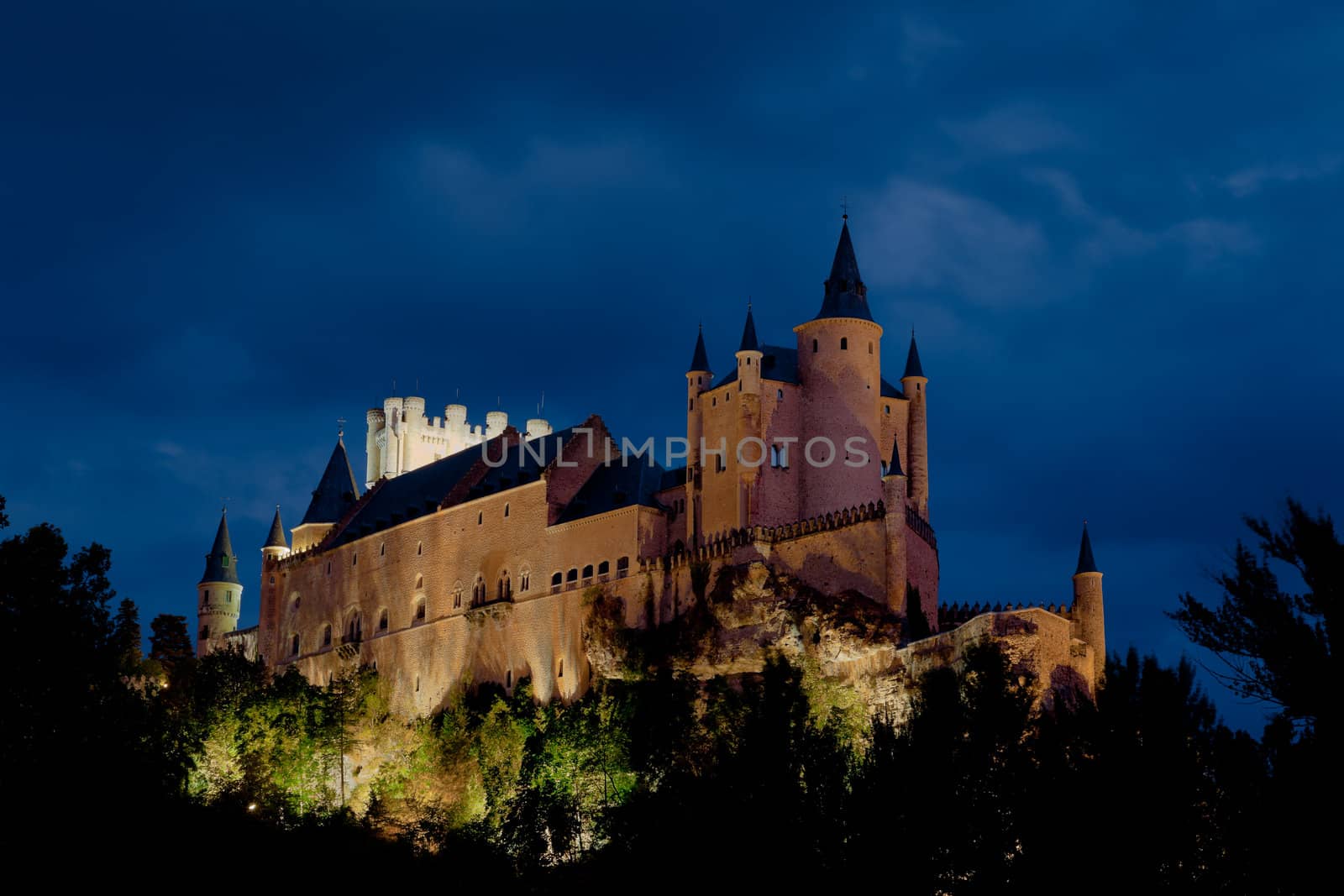 Fantastic castle and residence  of kings of  the medieval epoch