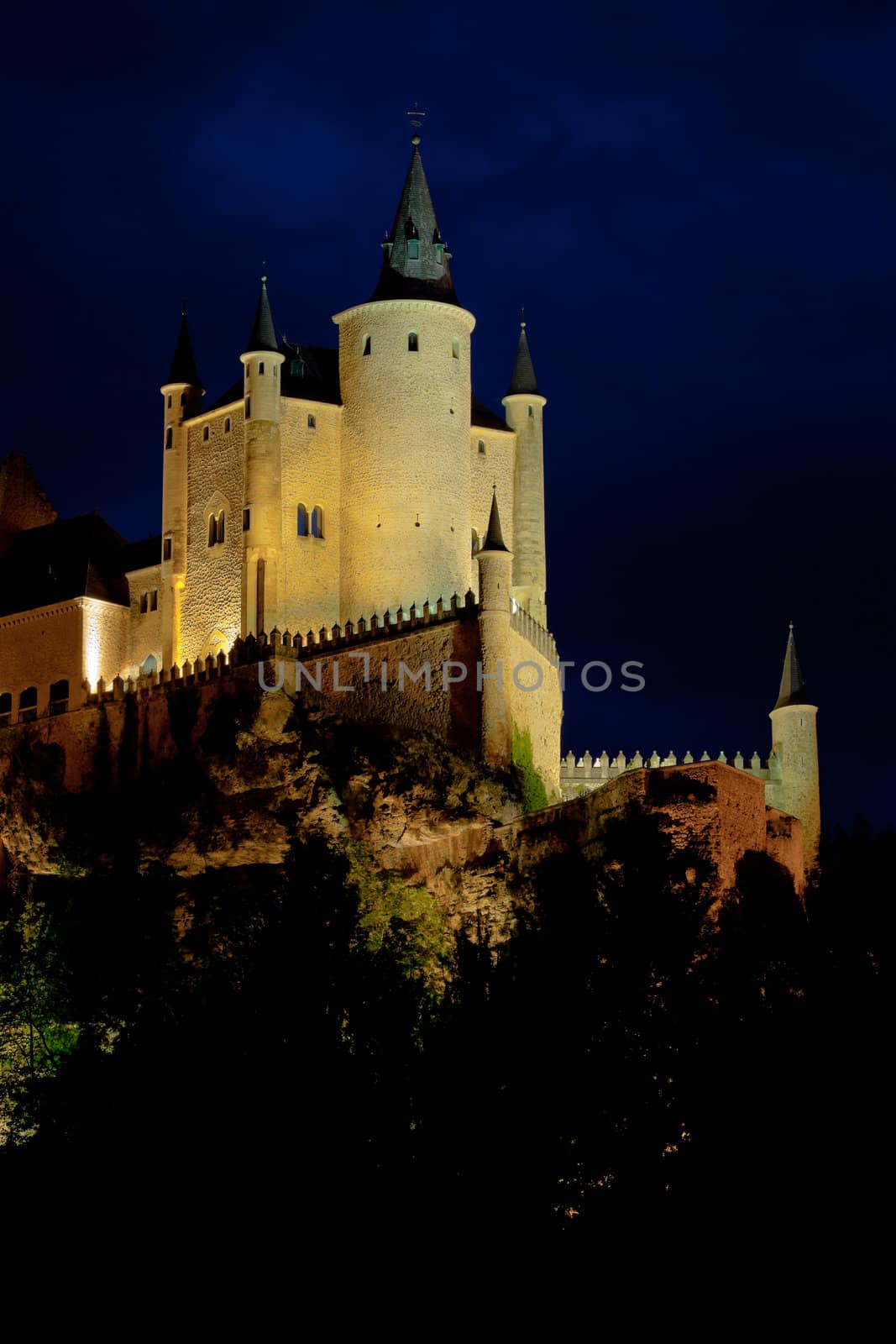 Fantastic castle and residence  of kings of  the medieval epoch