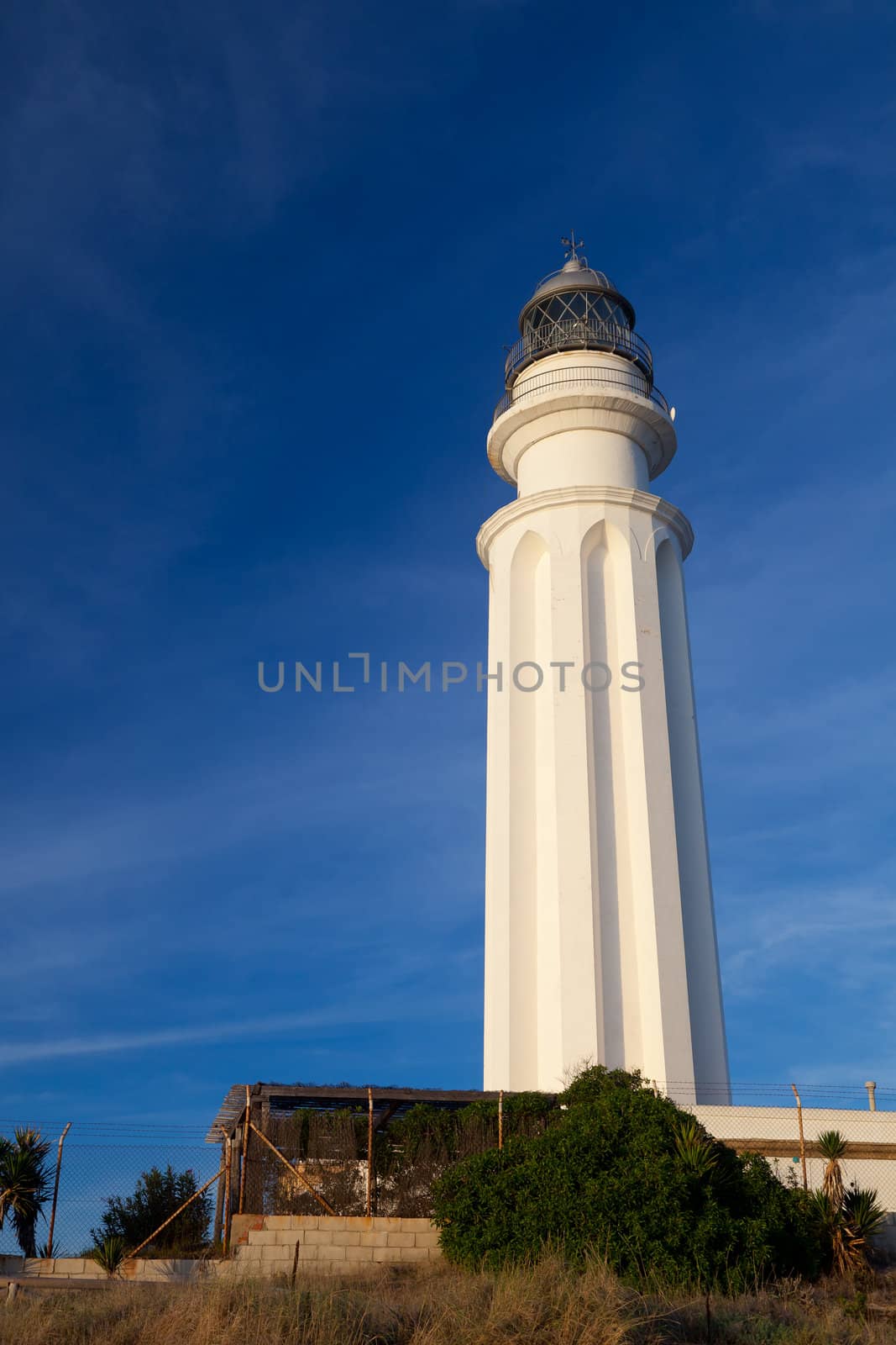 Wonderful lighthouse known as Trafalgar's lighthouse at the province of Cadiz