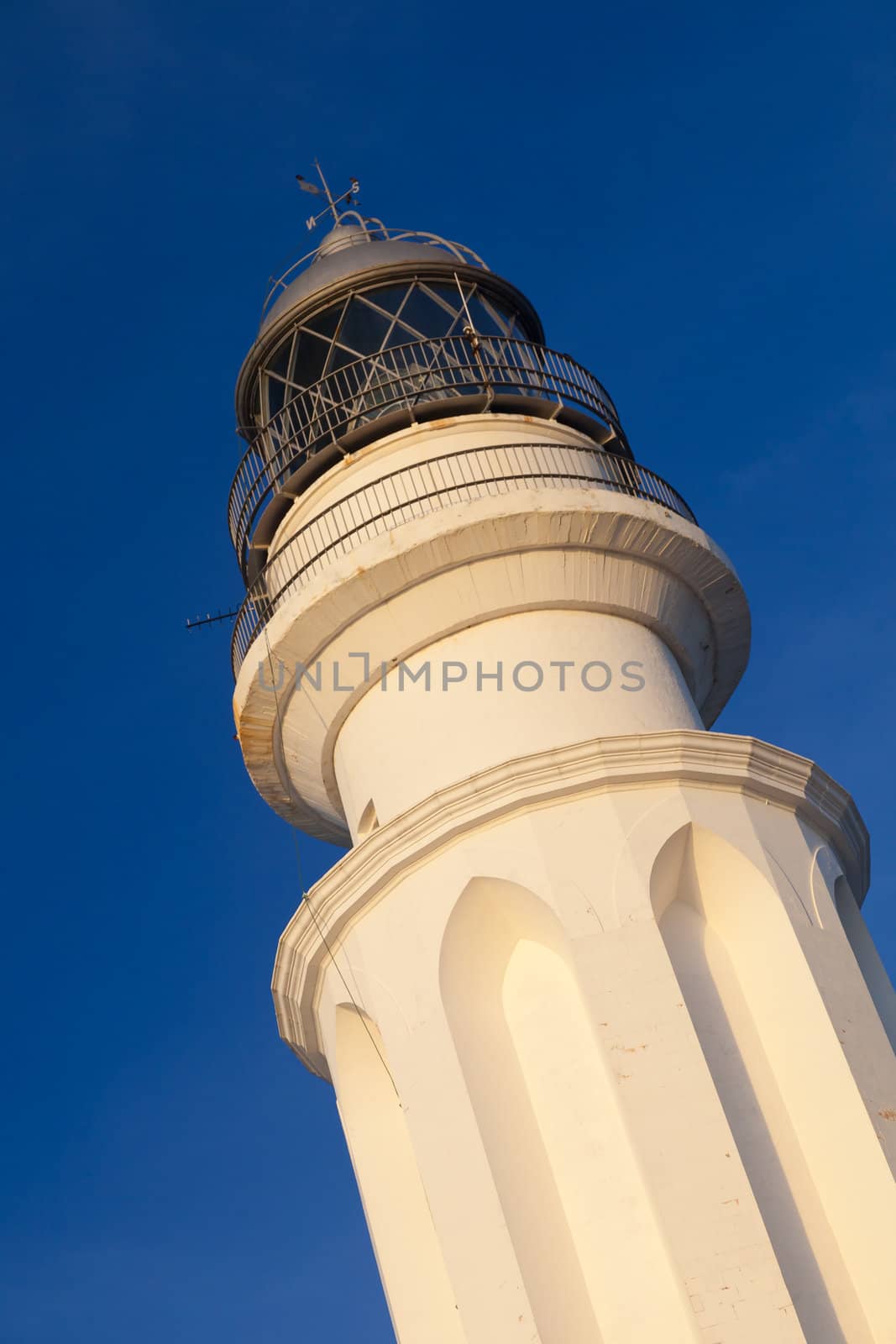 Wonderful lighthouse known as Trafalgar's lighthouse at the province of Cadiz