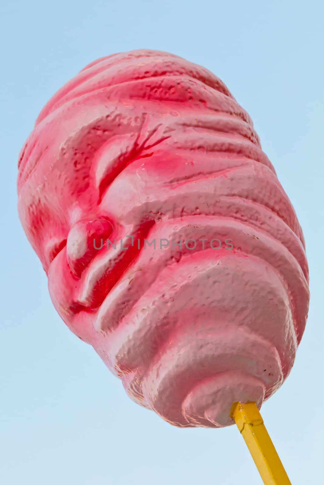 Representation of a smiling cotton candy