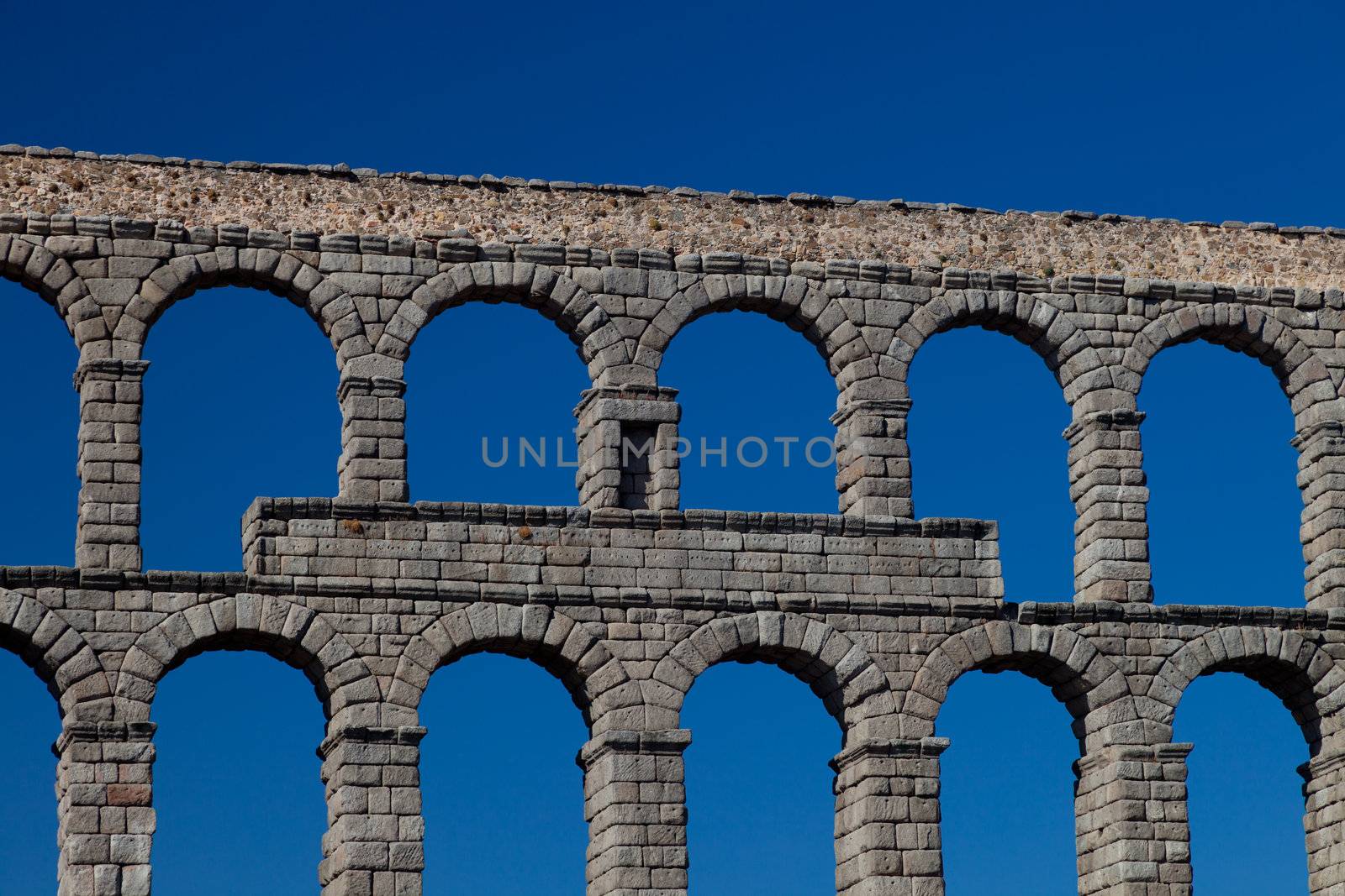 Wonderful aqueduct of Roman epoch, placed at Segovia's city